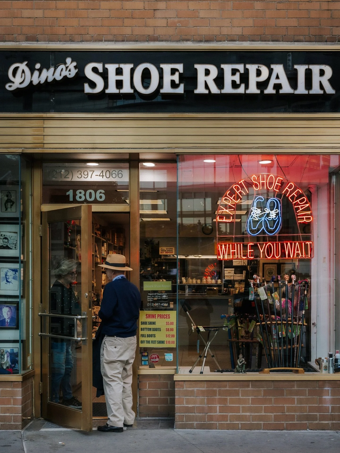 a drag path, but it&rsquo;s a shoe repair shop in Columbus Circle I photographed in 2024 not realizing it&rsquo;s in the background of a (poorly shot) photo from my first trip to NYC nine years earlier. 

Fun fact: I realized I wanted to try and live