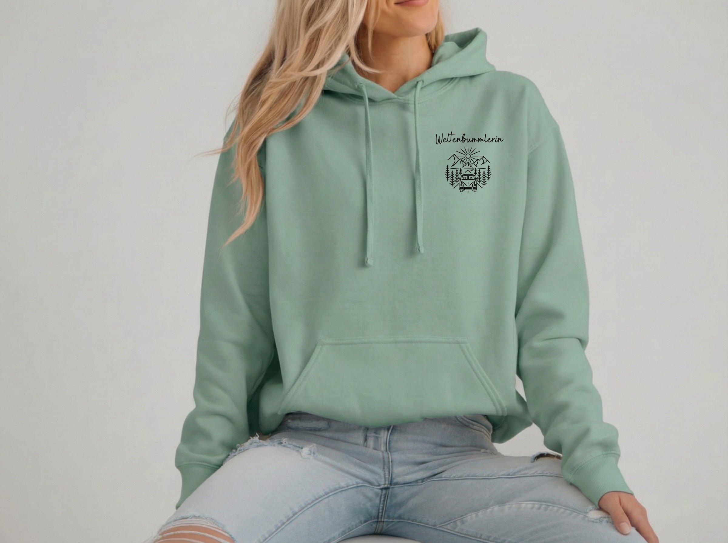 Hoodie vorne mint Weltenbummlerin Bus.jpg
