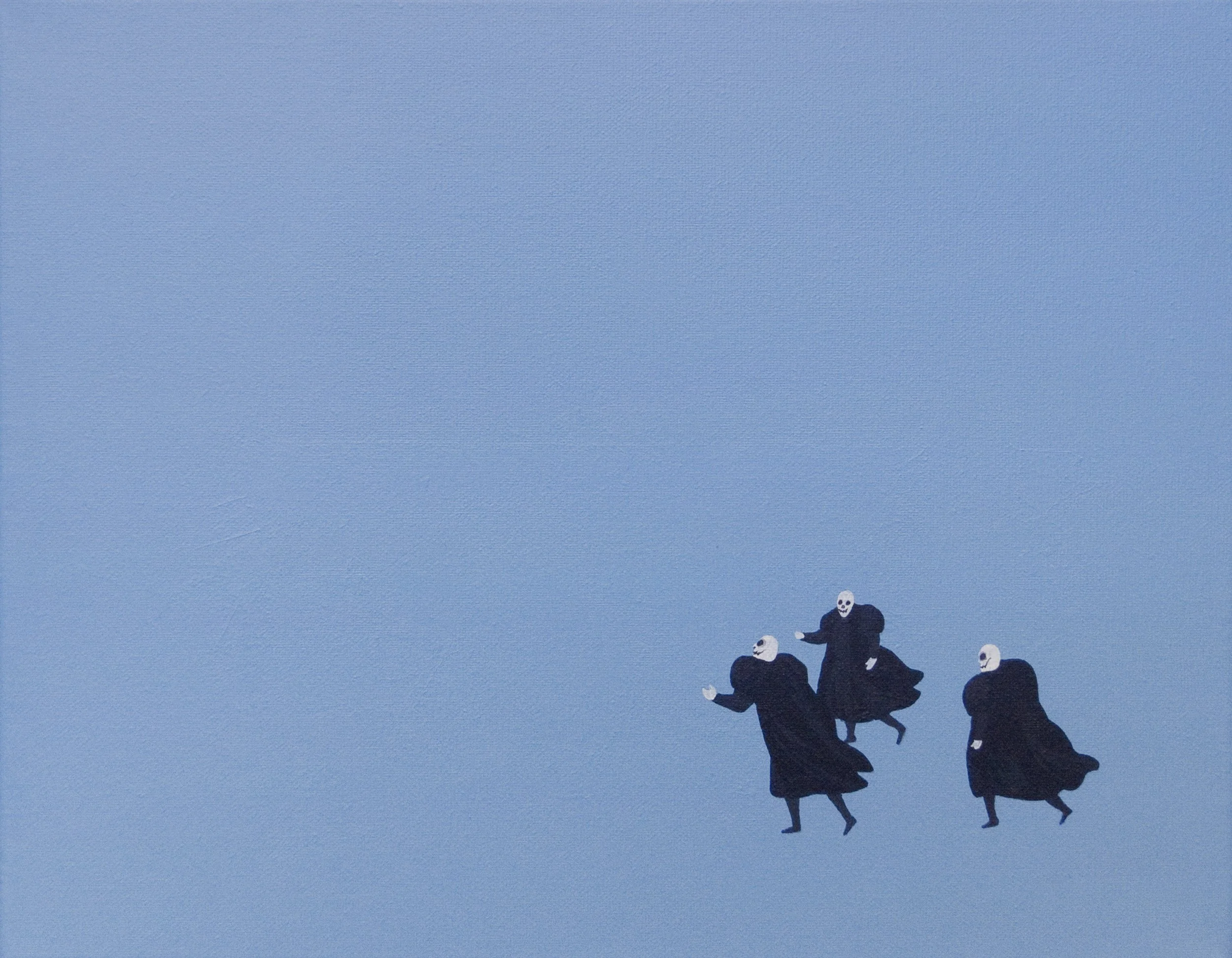 acrylic painting on cotton by Vivid Crimes, titled The Messengers from painting series Fairy Tales
