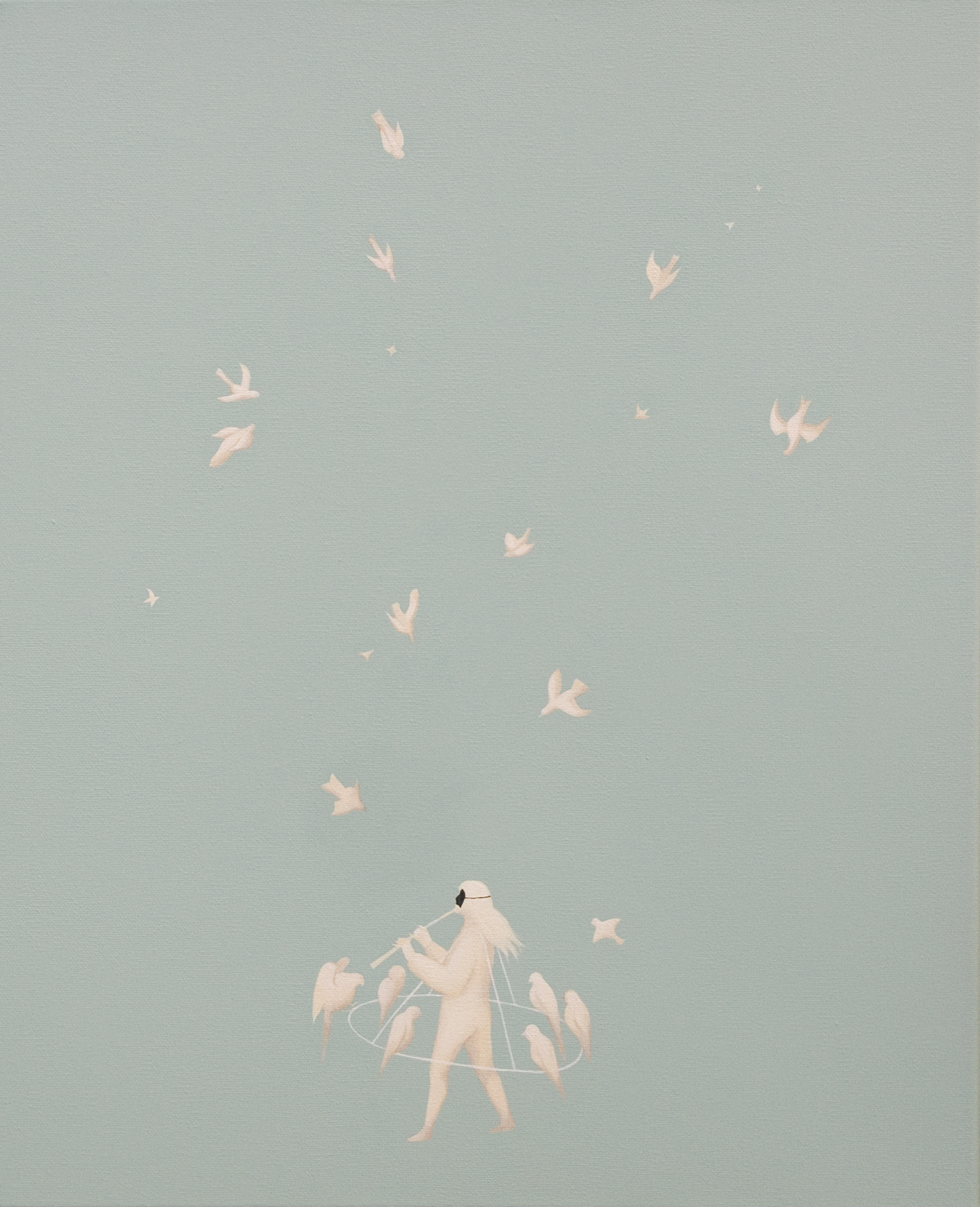 acrylic painting on cotton by Vivid Crimes, titled Call - Consonance from painting series Fairy Tales