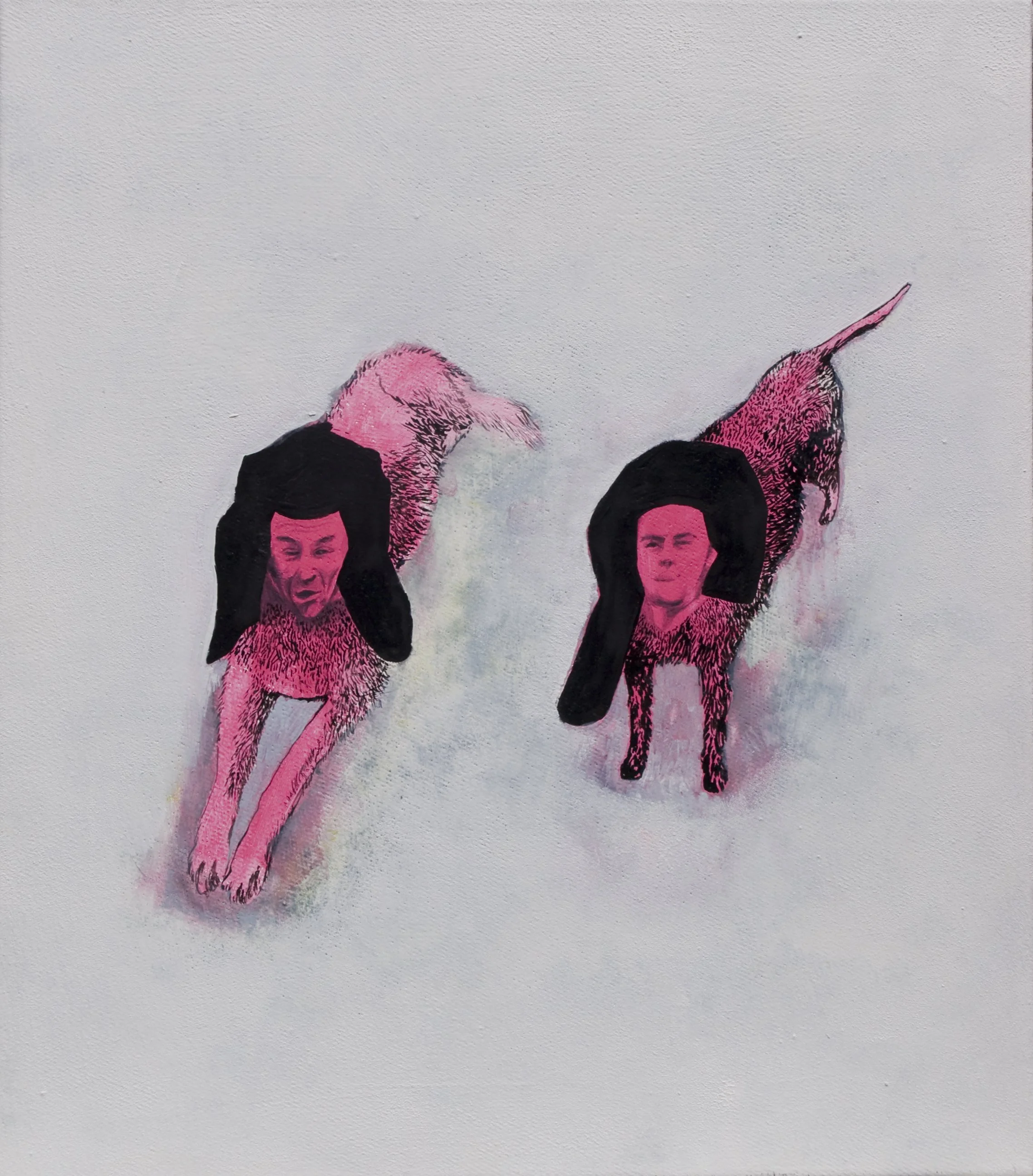 oil painting on canvas by Vivid Crimes, titled Dogs from painting series Mutabor