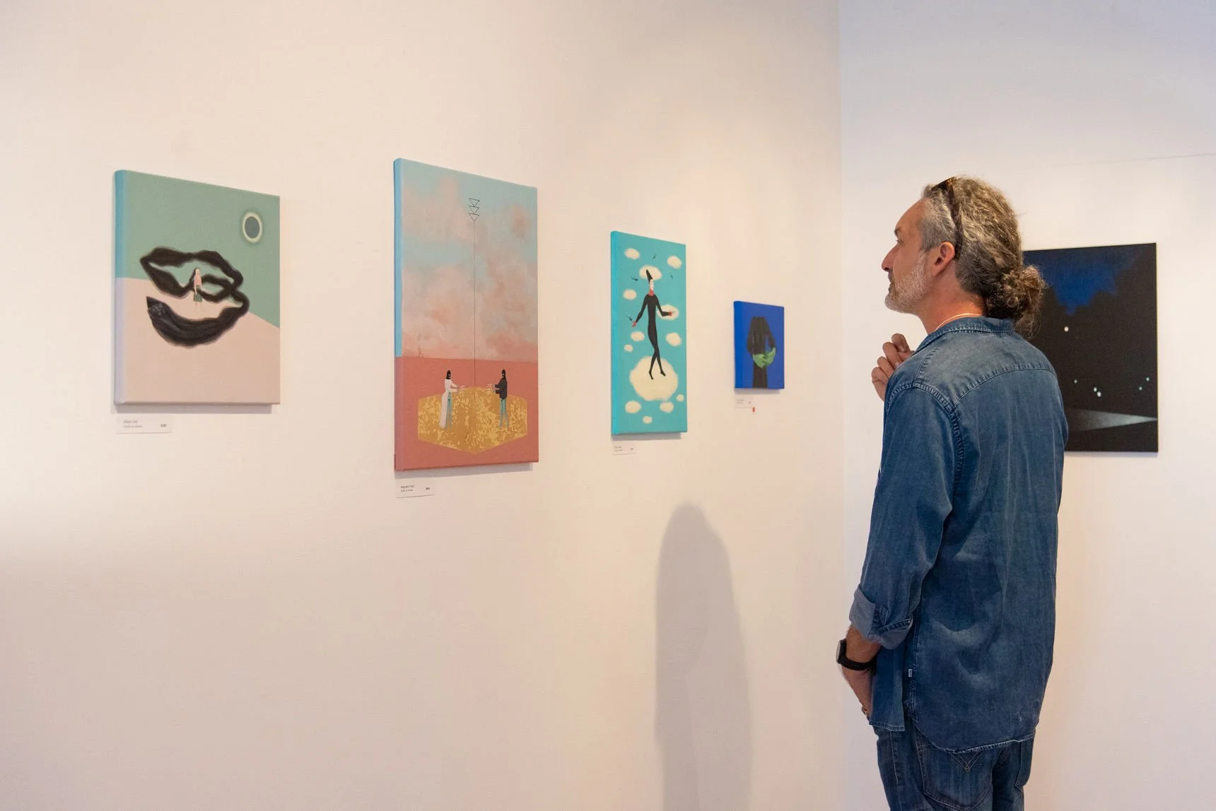 Individual art exhibition Nocturnal Tales by Agata Leszczynska aka Vivid Crimes in January 2023 in Waiheke Art Gallery, Waiheke Island, Aotearoa New Zealand 