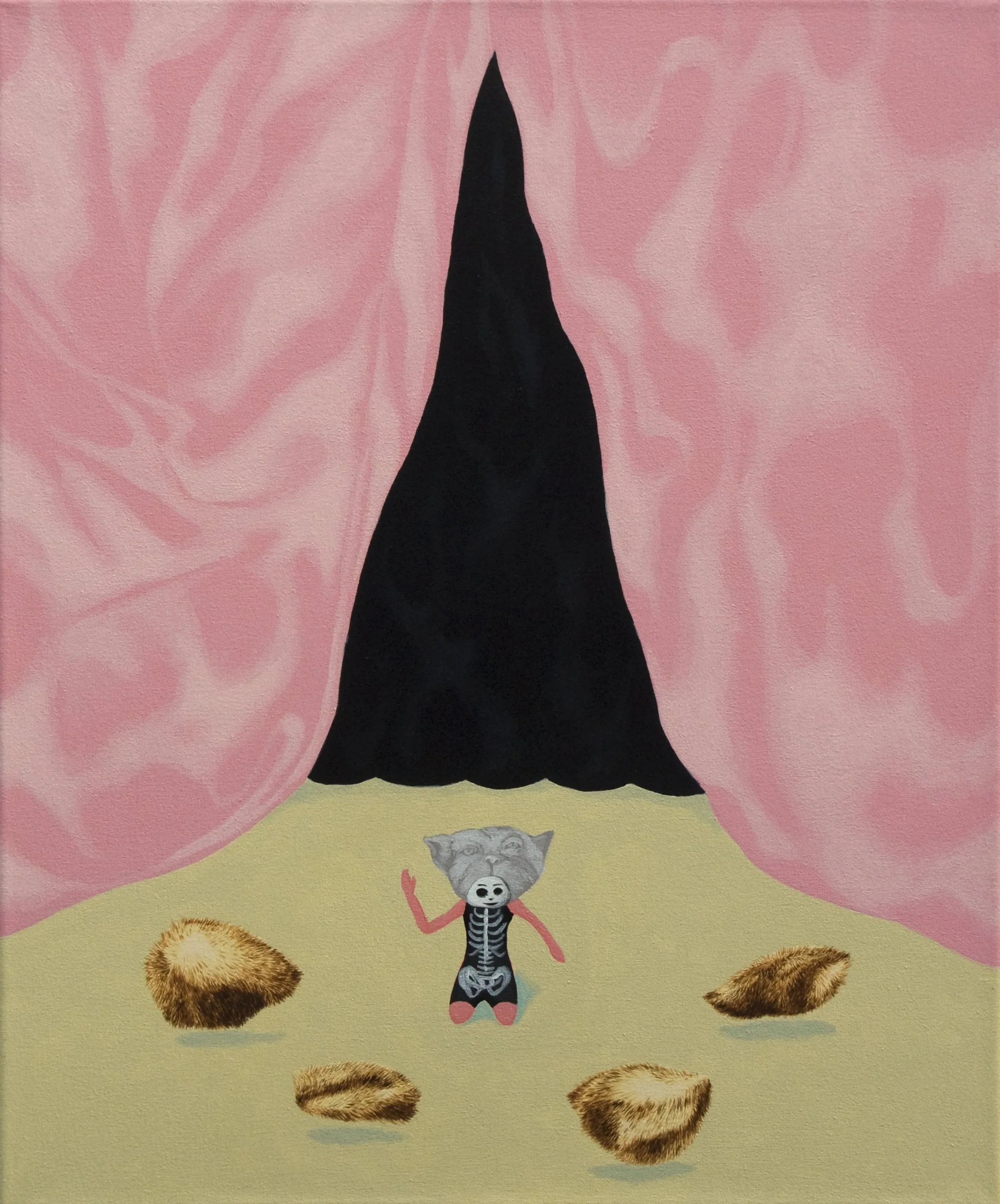 acrylic painting on cotton by Vivid Crimes, titled Spell from painting series Fairy Tales