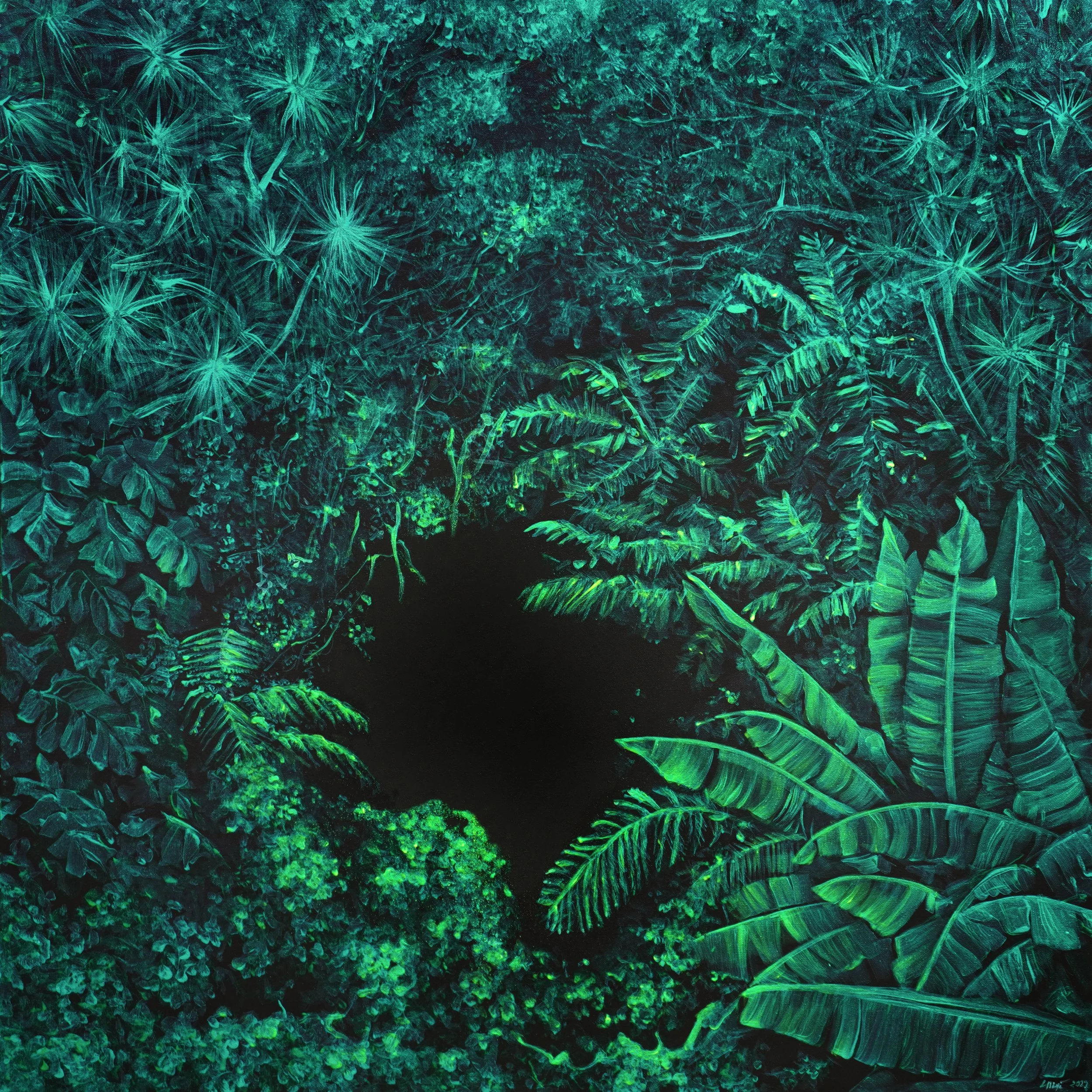 acrylic panting on cotton by Vivid Crimes, titled Gateway