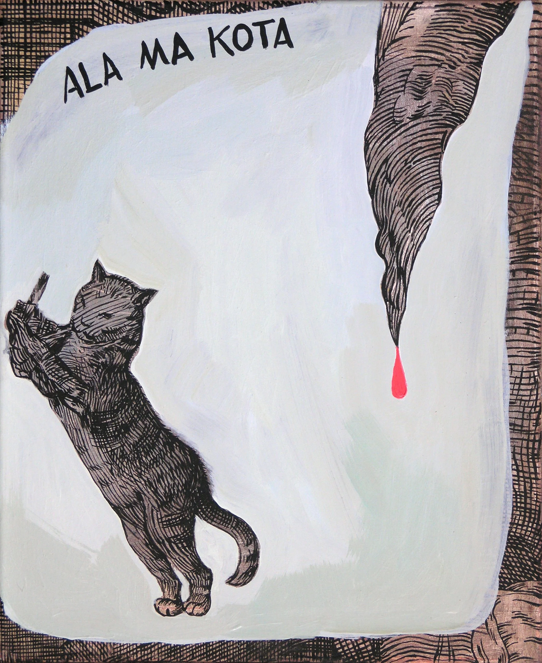 oil painting on canvas by Vivid Crimes, titled Alice's craving from painting series Mutabor