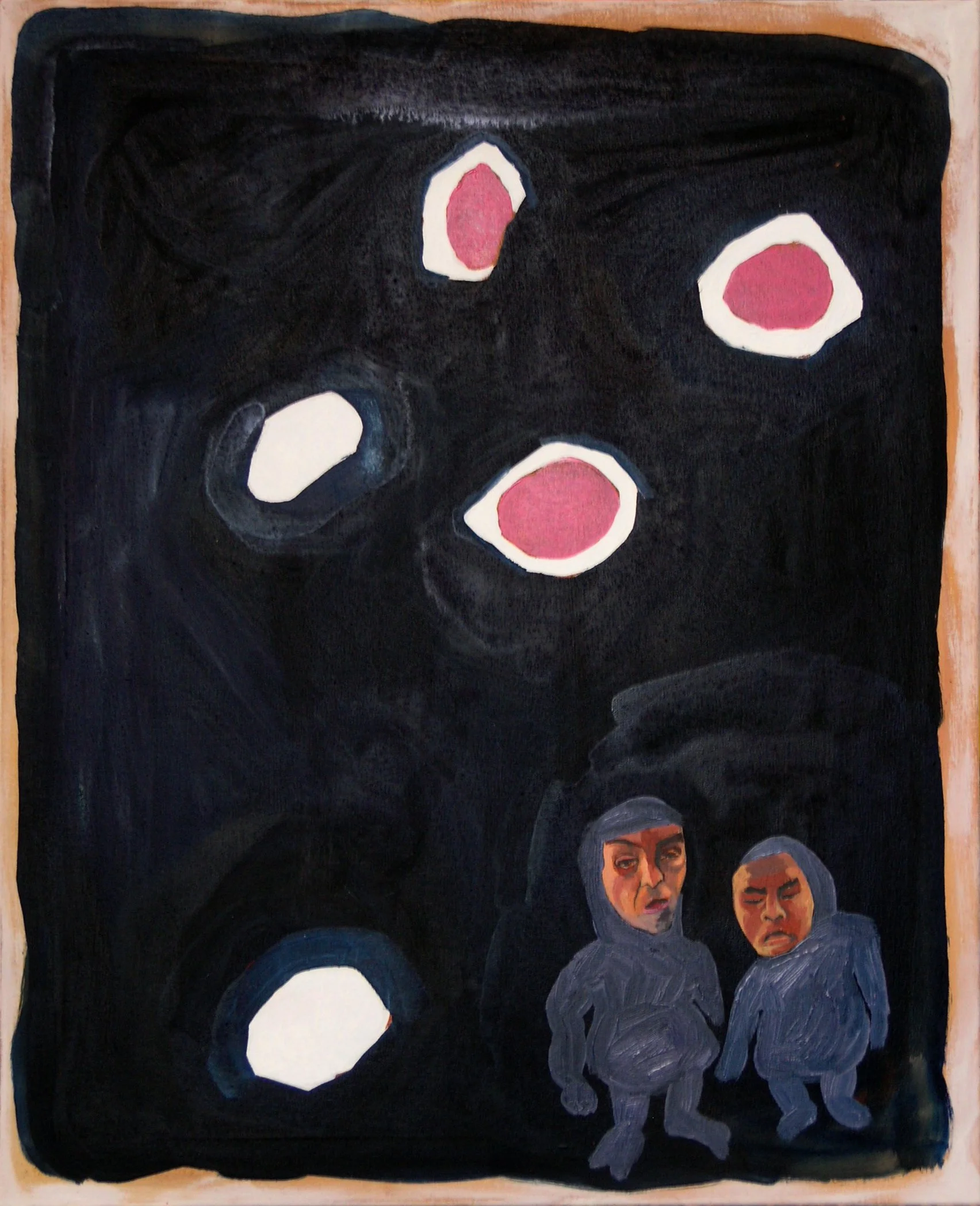 oil painting on canvas by Vivid Crimes, titled Clowns from painting series Mutabor