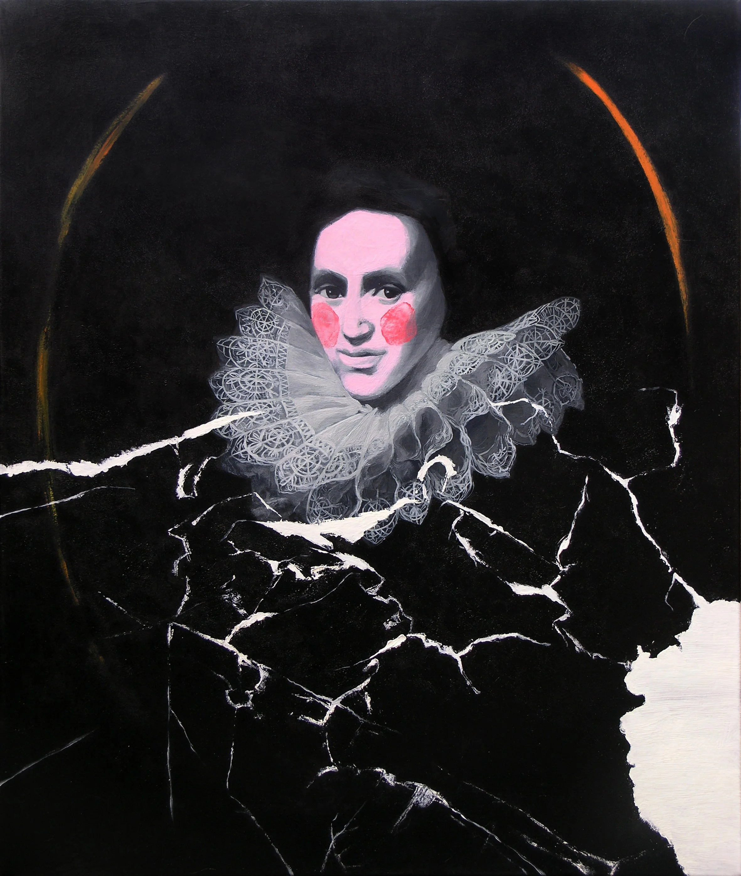 oil painting on canvas by Vivid Crimes, titled Blush from painting series Mutabor