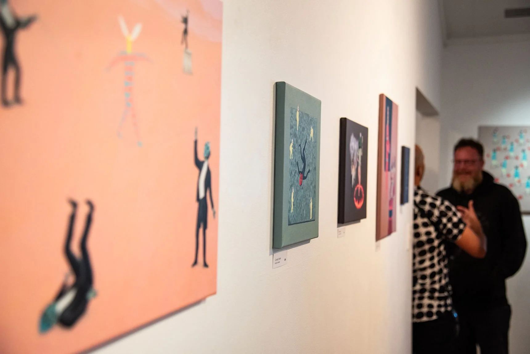Individual art exhibition Nocturnal Tales by Agata Leszczynska aka Vivid Crimes in January 2023 in Waiheke Art Gallery, Waiheke Island, Aotearoa New Zealand 