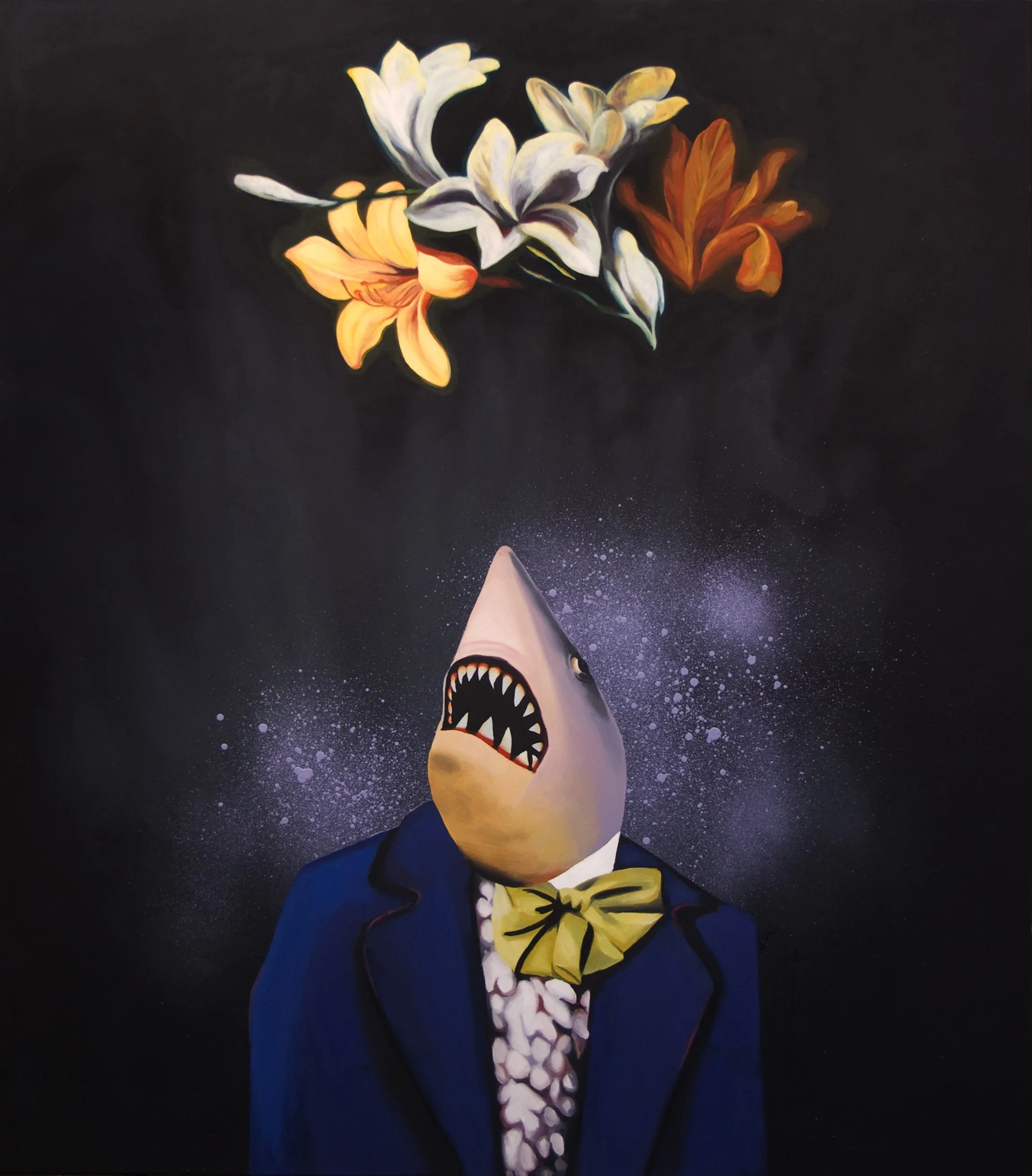 oil painting on canvas by Vivid Crimes, titled Tricks from painting series Mutabor