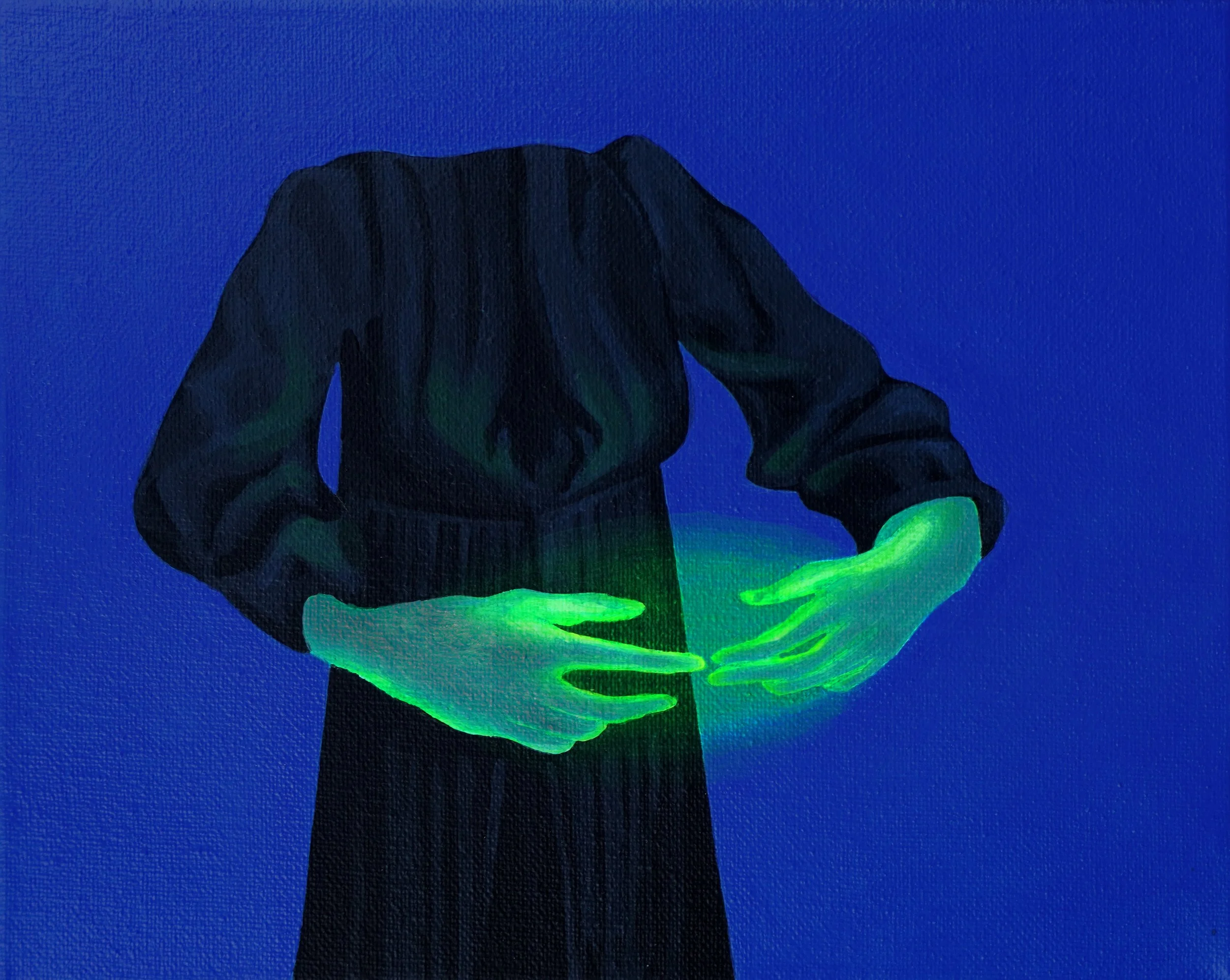acrylic painting on cotton by Vivid Crimes, titled Vivid Incantation from painting series Nocturnal Tales