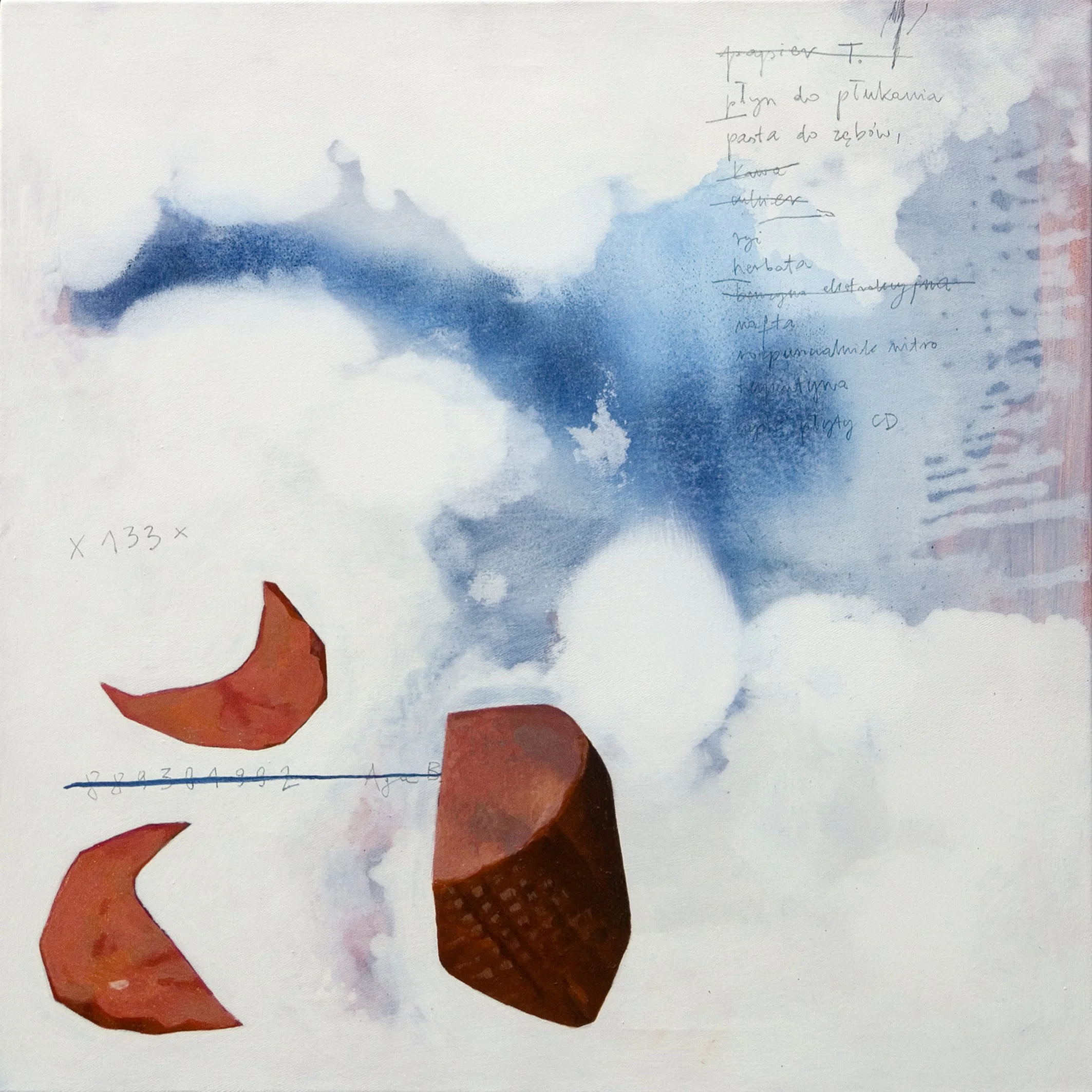 oil painting on canvas by Vivid Crimes, titled Ham from painting series Menu