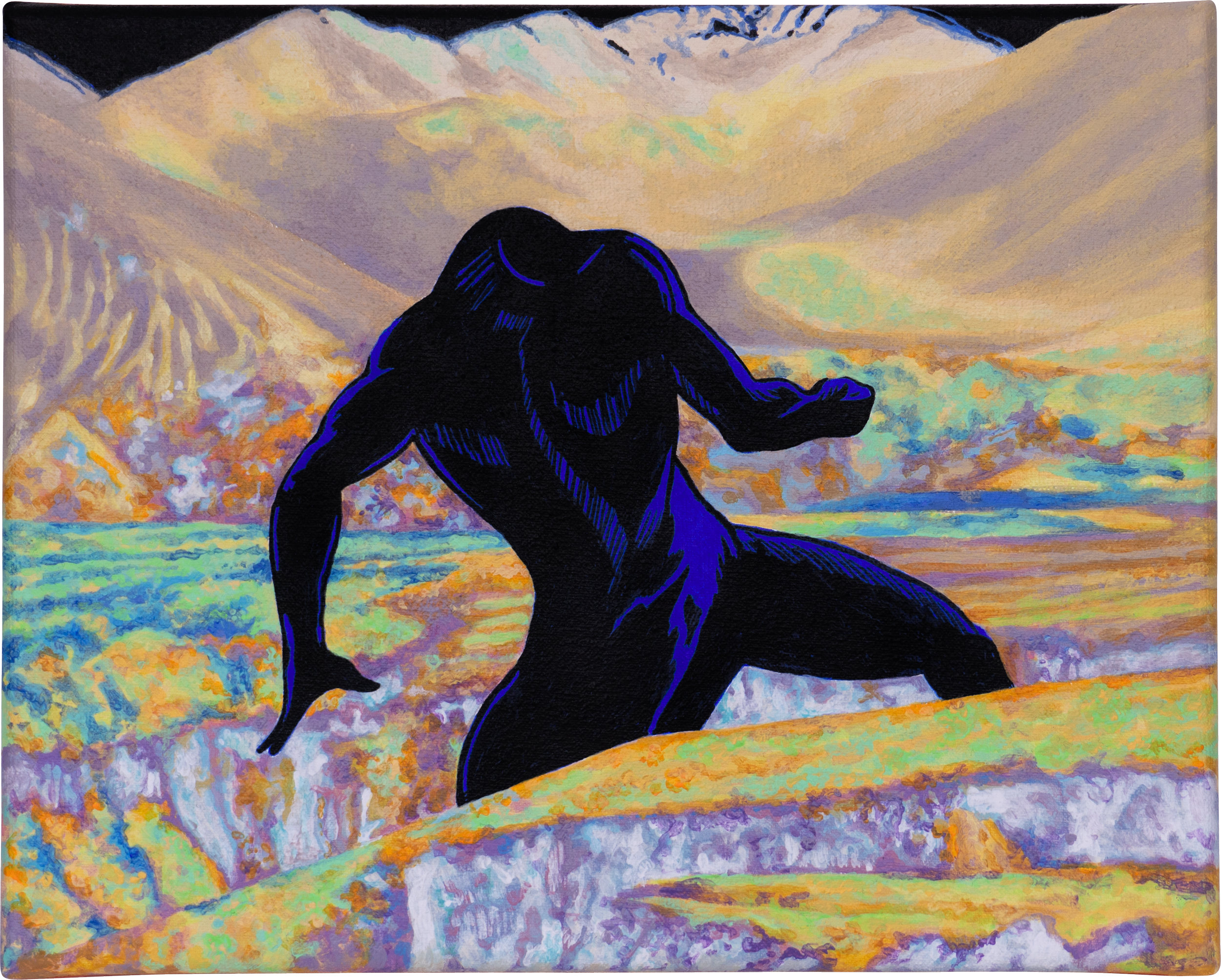 acrylic painting on cotton, by Vivid Crimes, titled Giant