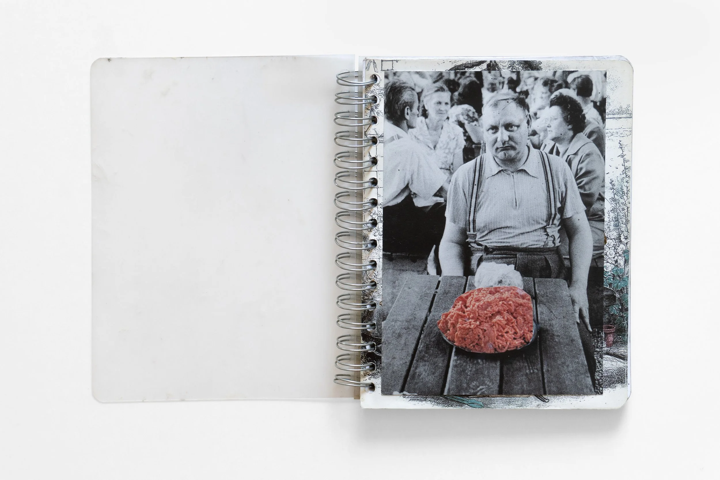 collage and painting sketchbook for painting series Menu made by Vivid Crimes