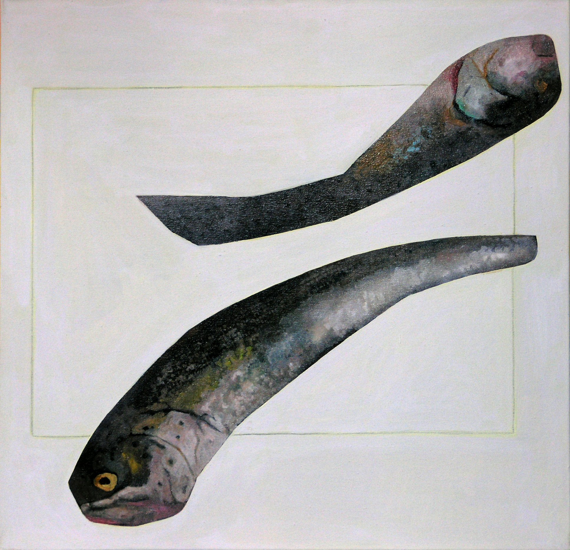 oil painting on canvas by Vivid Crimes, titled Big Fish from painting series Menu