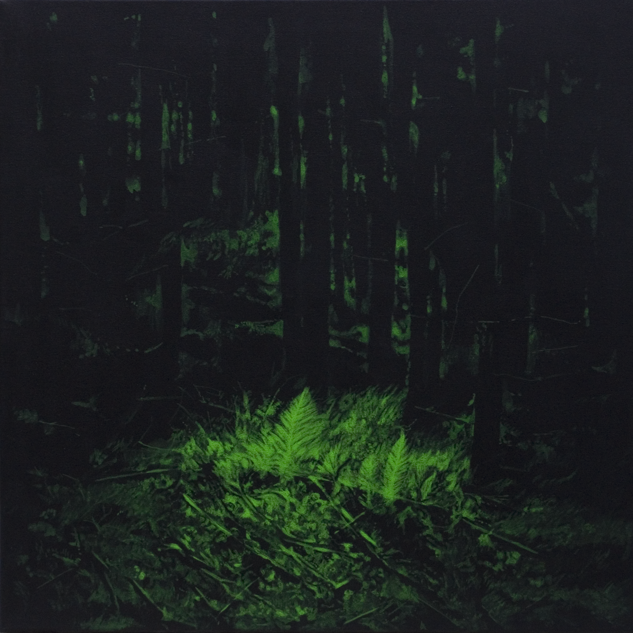 acrylic painting on cotton by Vivid Crimes, titled Secret Place from painting series Military Compound