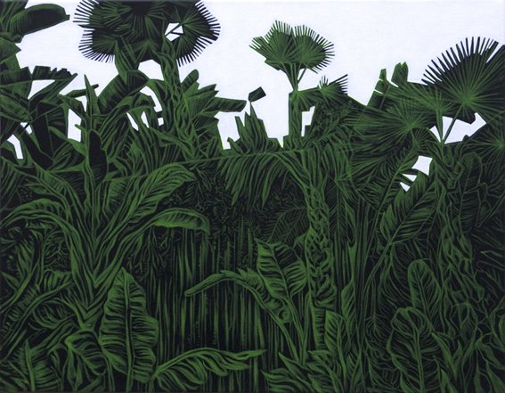 acrylic painting on cotton by Vivid Crimes, titled Desant from painting series Military Compound