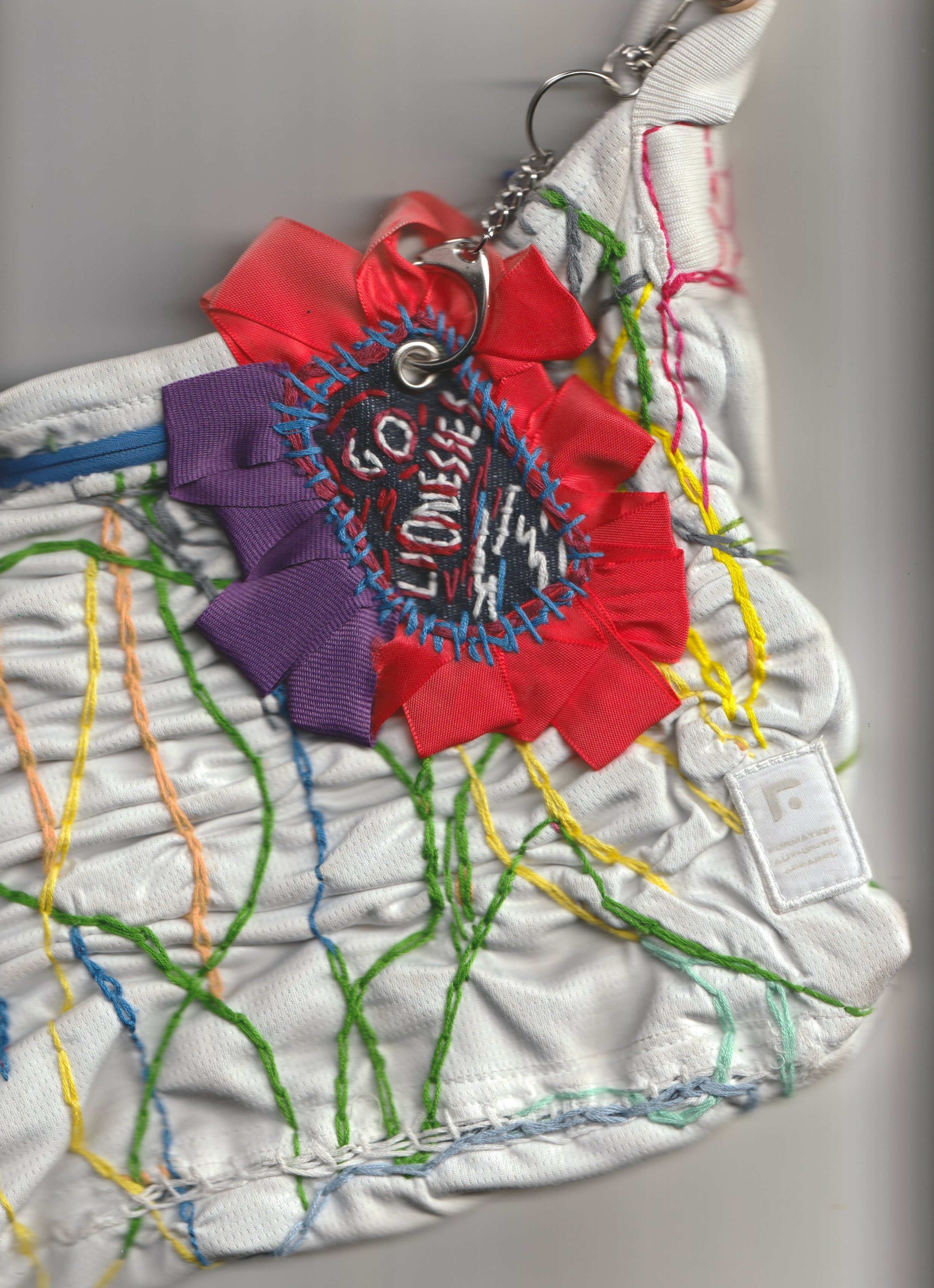 Bespoke 'GO LIONESSES' bag charm styled with my collaborative bag with Formation Hong Kong
