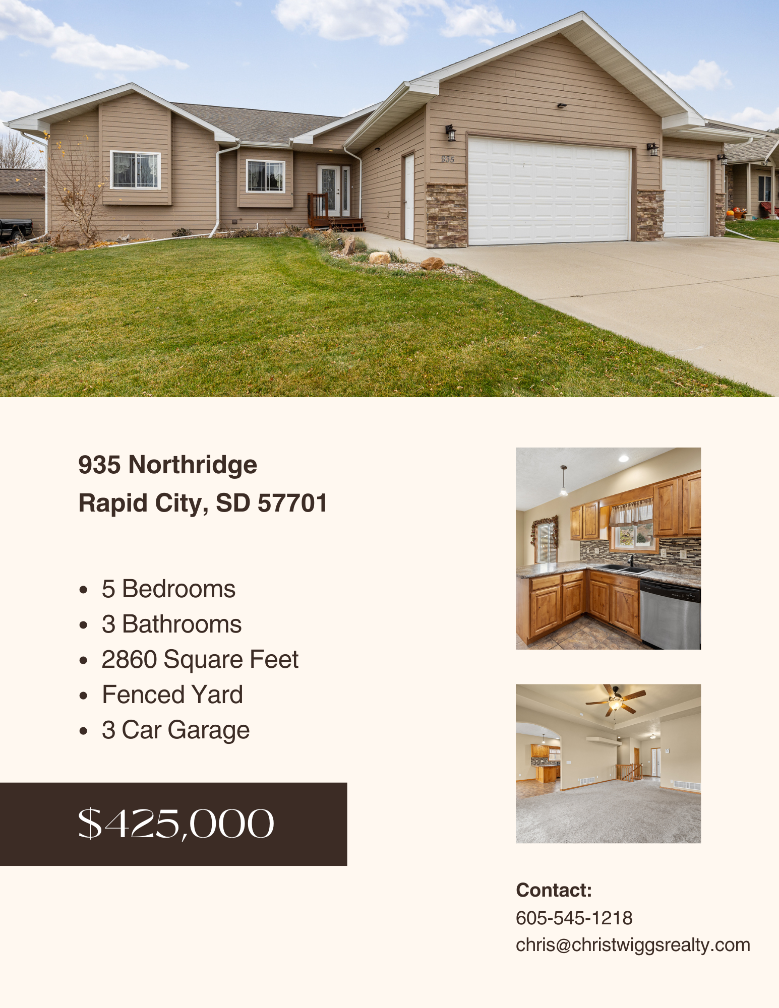 Spacious 5-Bedroom Home  – Your Next Chapter in Rapid City Starts at $425,000!