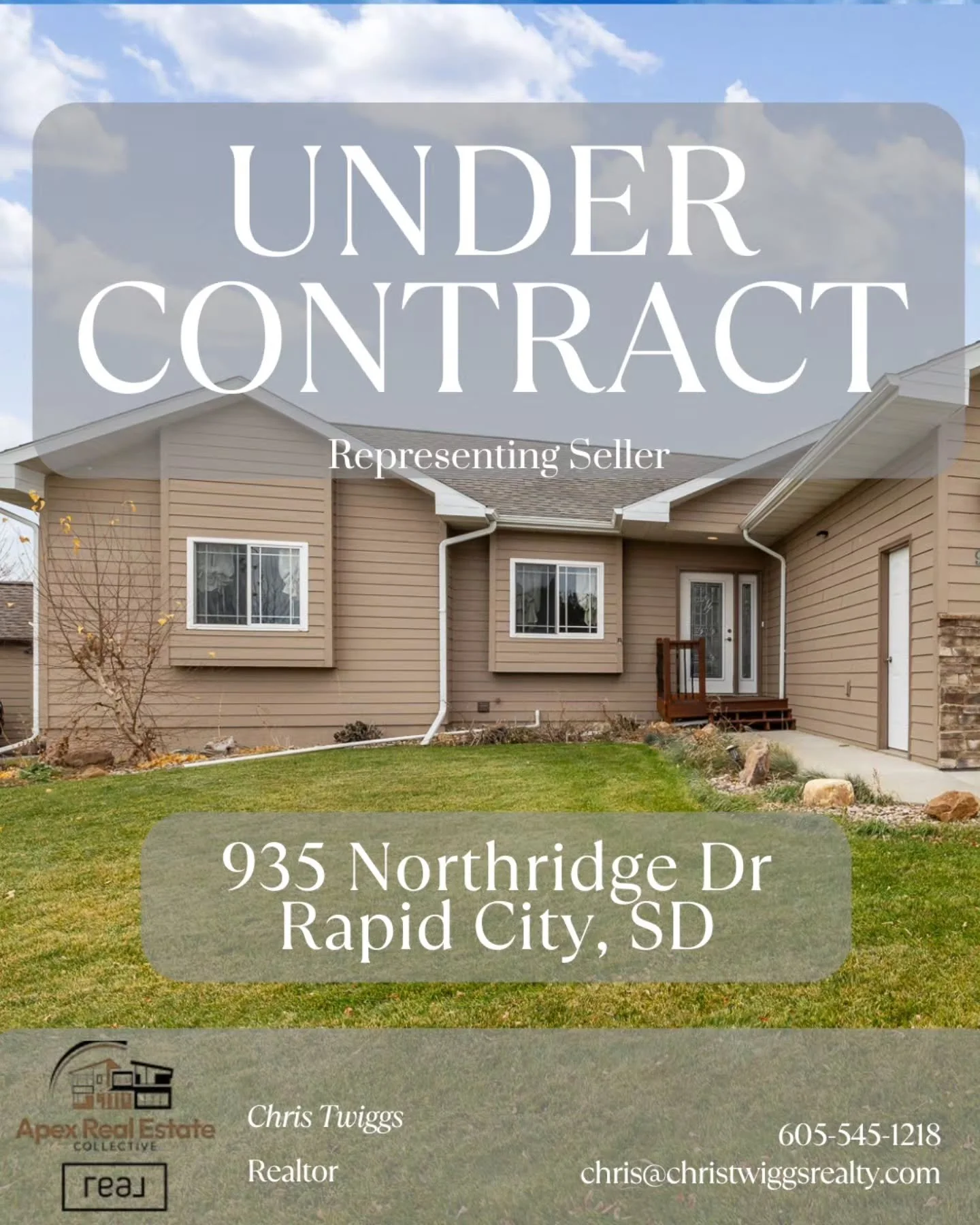 🏡 UNDER CONTRACT! 🎉

Thrilled to share that this charming ranch-style home at 935 Norththridge Dr, Rapid City, SD is officially under contract!

I had the honor of representing the sellers and loved helping showcase this well-maintained gem with it
