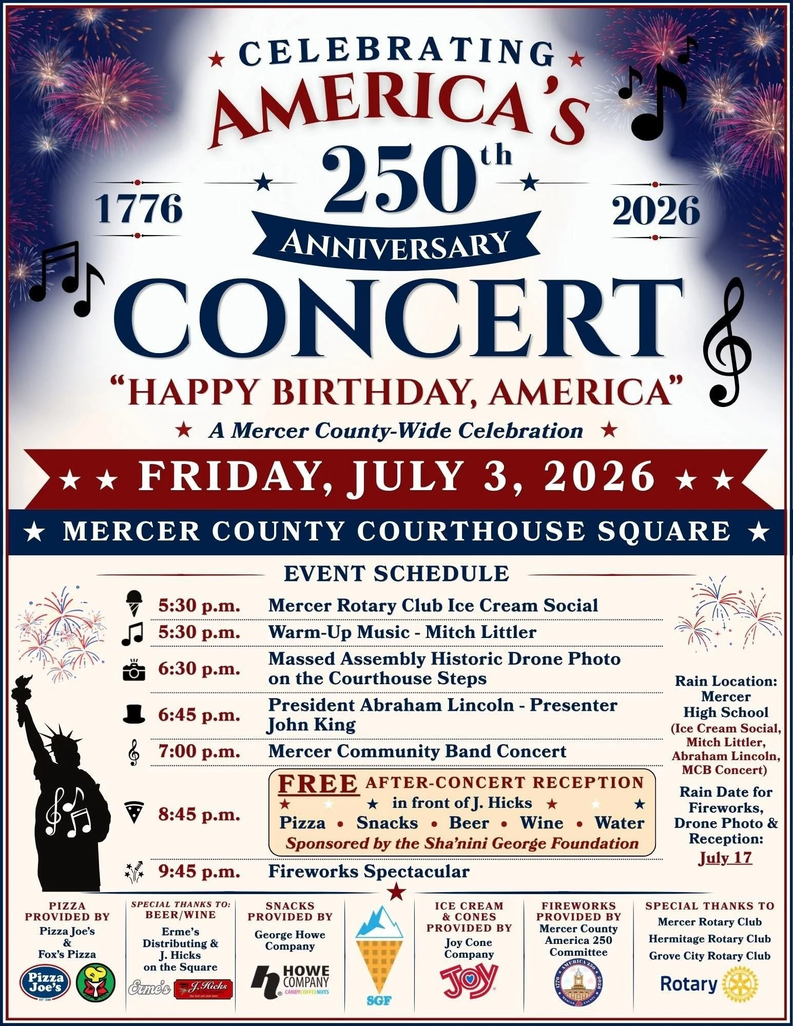 Fourth of July Concert & Fireworks at the Courthouse Square