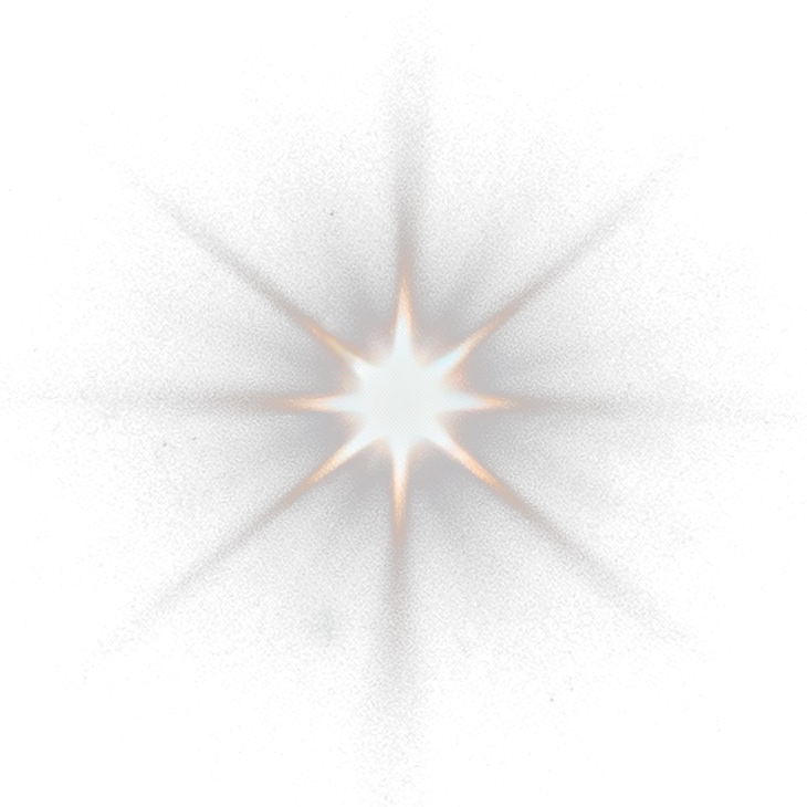 Leuchtender Stern oder Sonnenbild mit strahlenförmigem Licht in dunklem Himmel