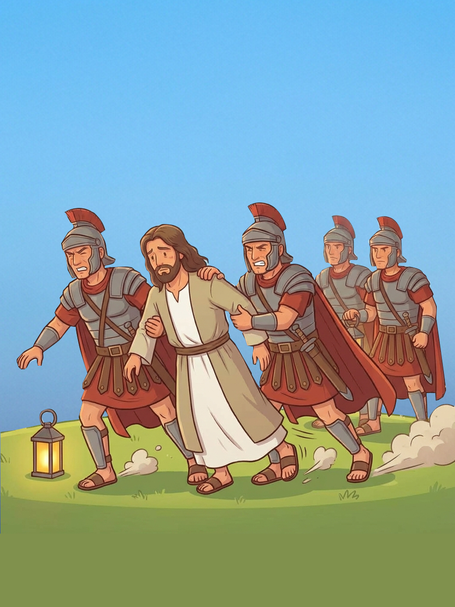 Jesus is taken away.