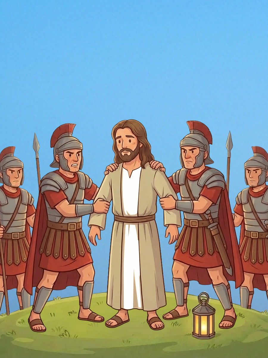 Guards seize Jesus.