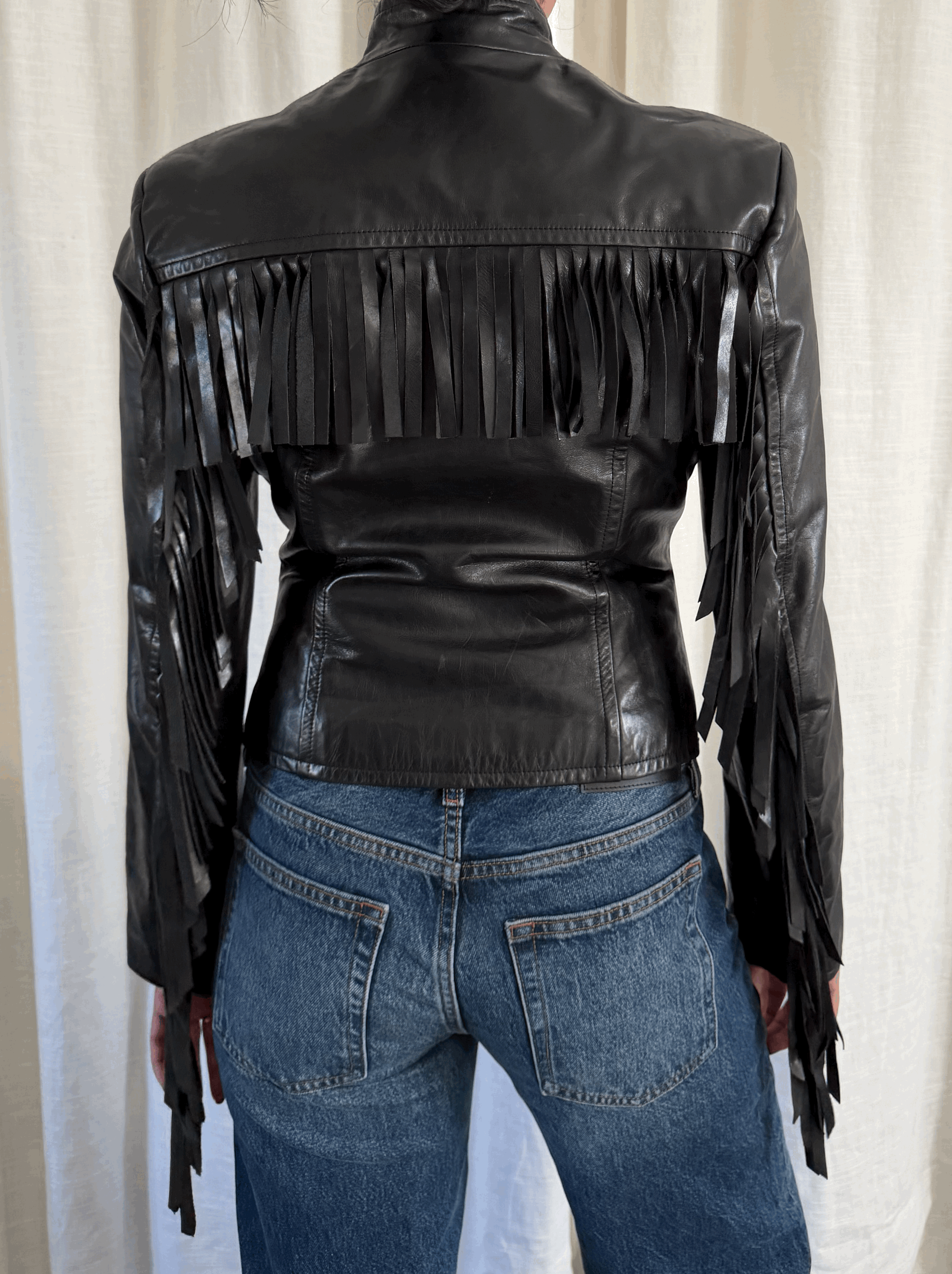 Fringe Leather Jacket