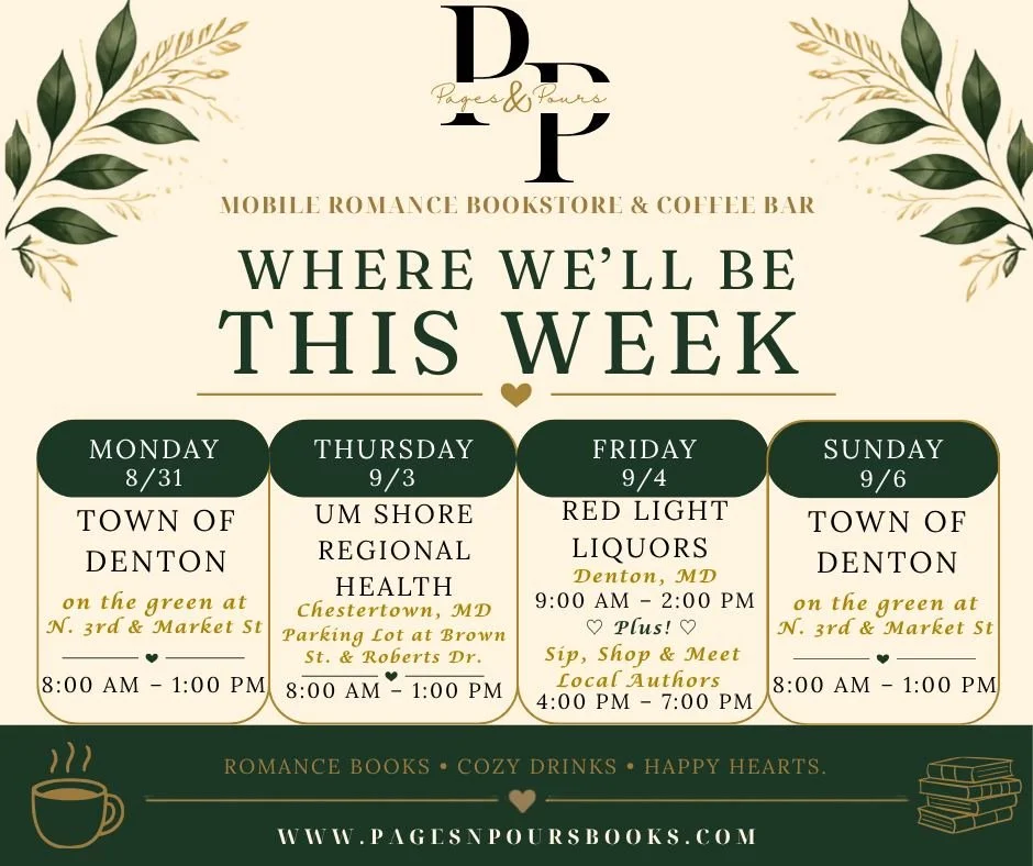This week is a good one. 🤎📚☕ We&rsquo;ve got our favorite regular stops plus two extra-special reasons to come see us this week!

✨ THURSDAY &mdash; WE&rsquo;RE COMING TO CHESTERTOWN!
Beginning September 3rd, you can find us at UM Shore Regional He