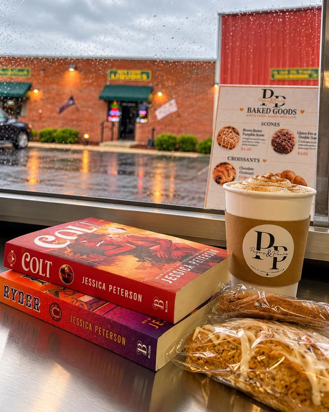 🌧️ Rainy Saturday essentials: a Pumpkin Spice Latte, a Brown Butter Pumpkin Scone, and a new romance (or two). ☕️🍂📚

Today&rsquo;s lineup features Ryder +  Colt  by Jessica Peterson &mdash; because why pick just one? 😉❤️

Grab a PSL, something fr