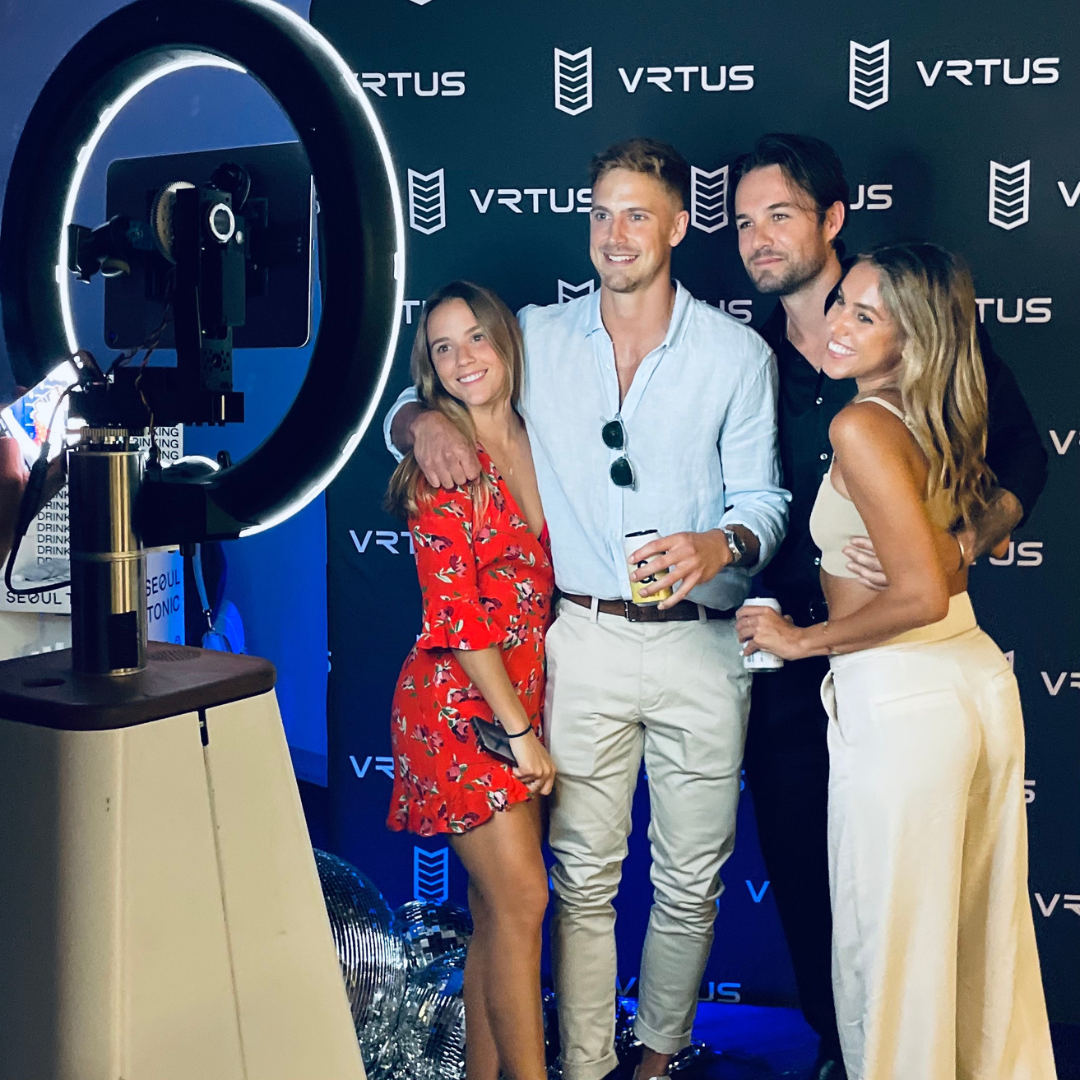 SelfiBot taking a picture at a corporate event