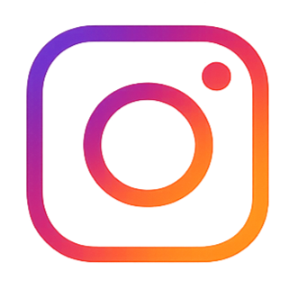 Instagram logo with a colorful gradient background.