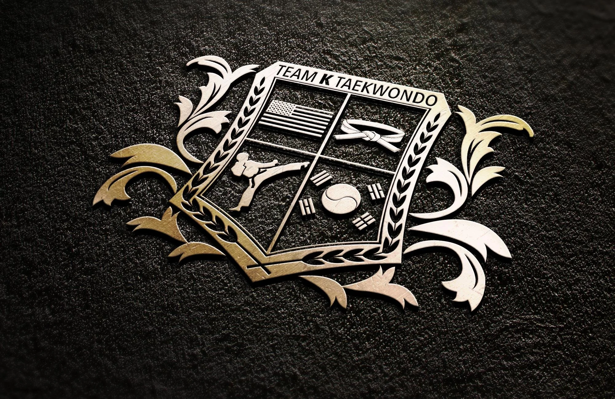 Stylized version of the main logo with a golden accent