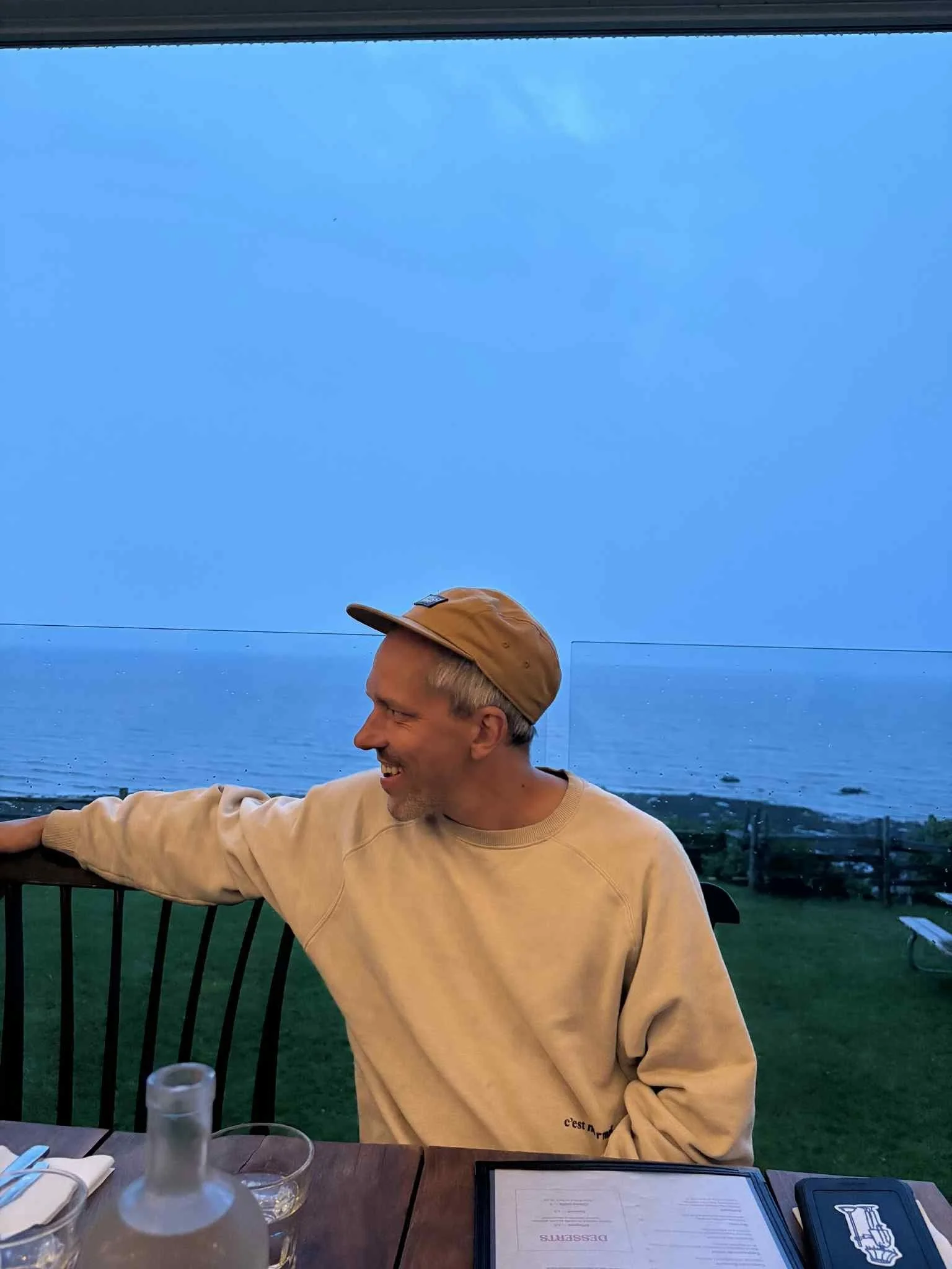 Homme à casquette au bord de la mer / Man in a cap by the sea, Chalk Factory, best chalk from Canada