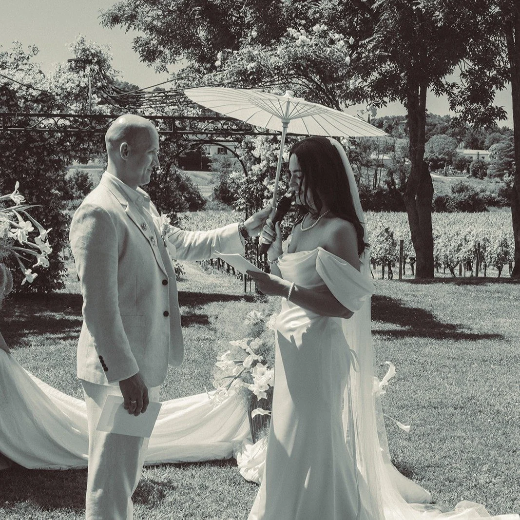 🤍A very hot day at Ch&acirc;teau de Garde, but one filled with even more love than sunshine🤍

After more than 11 years together, Bryony &amp; Ivo finally said "I do" surrounded by family and friends from across the world.

From a Freshers