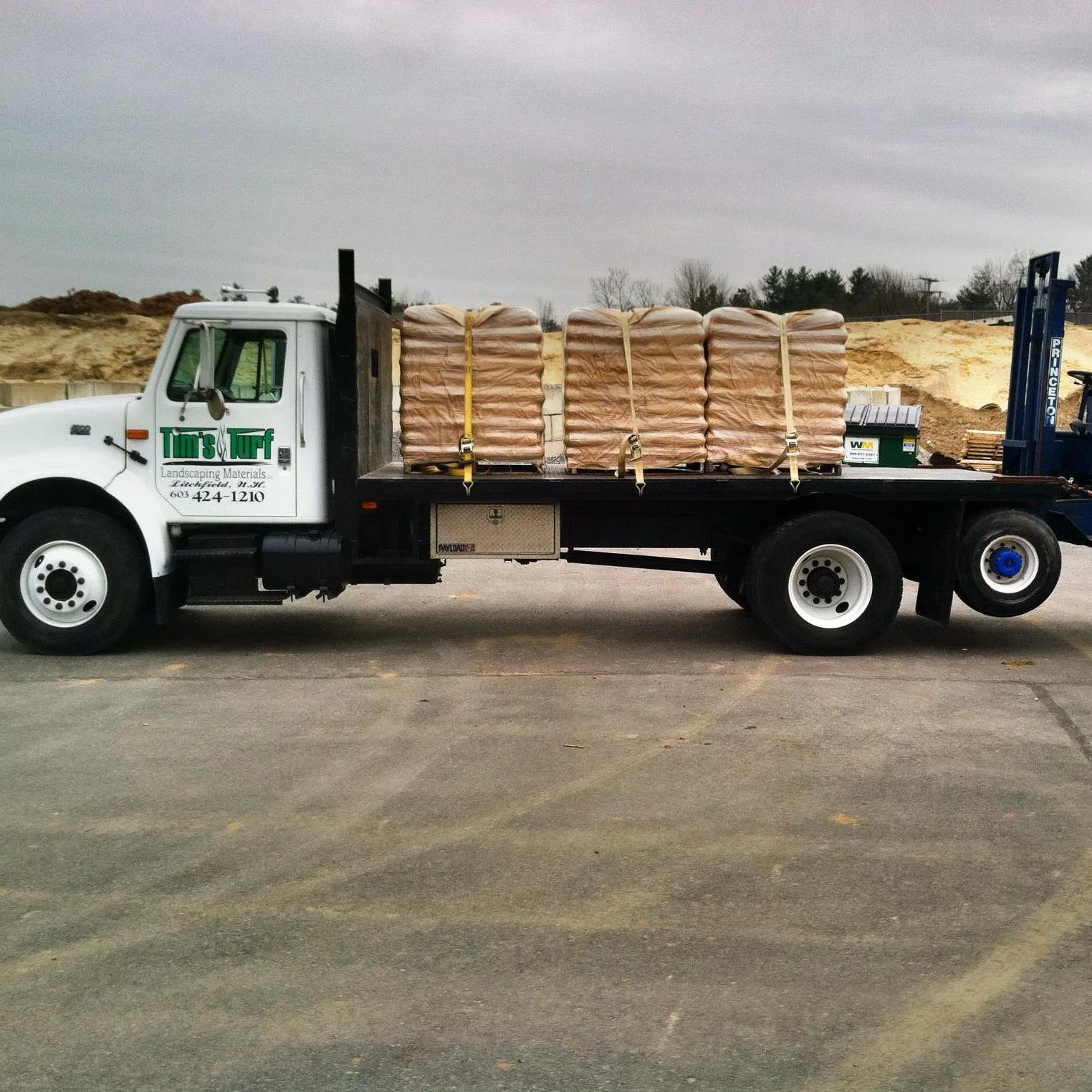 Tim's Turf & Landscaping Materials Wood Pellet Truck 
