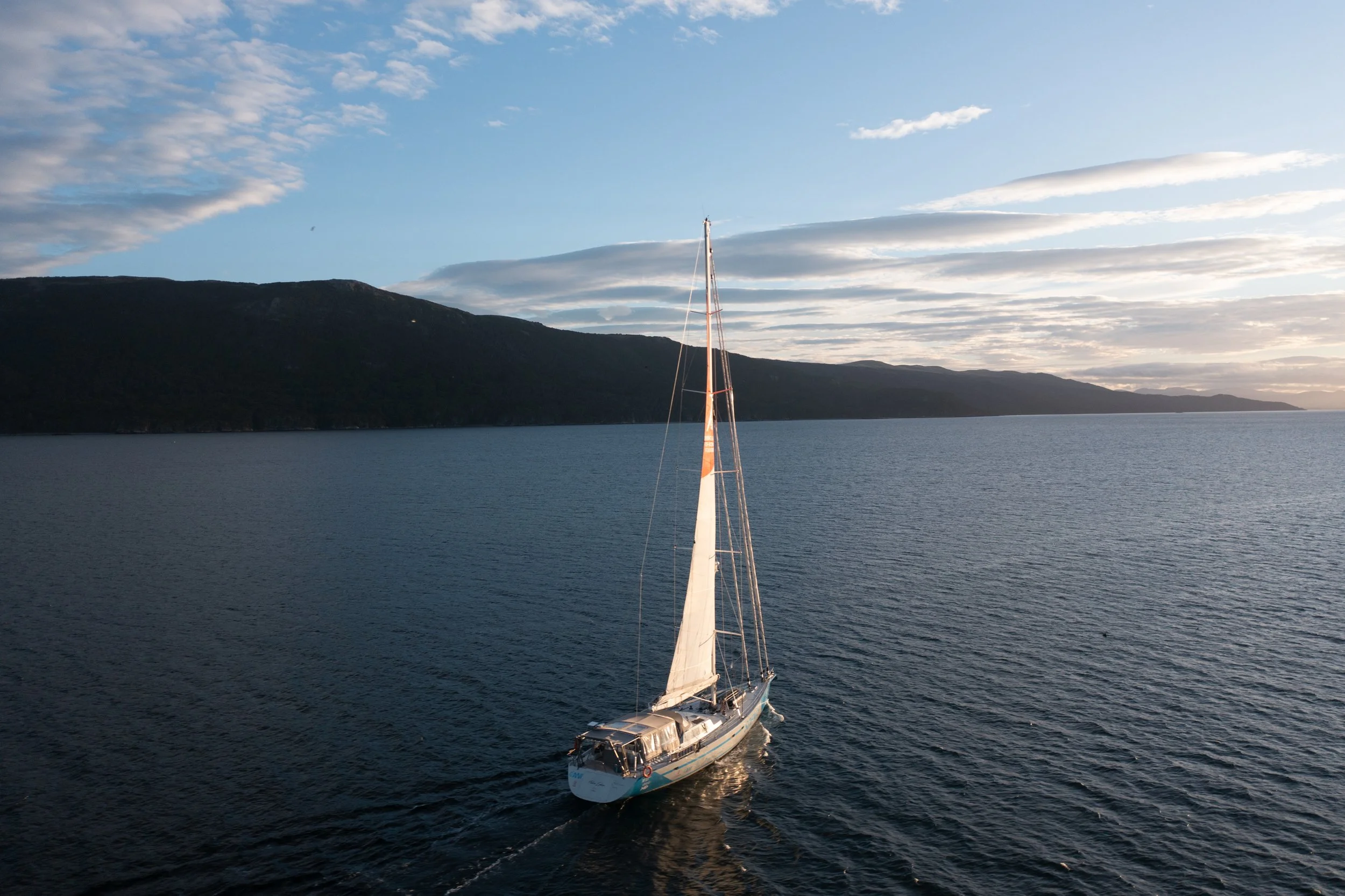 Malizia Explorer leaving the Beagle Channel ©️ Marin Le Roux | polaRYSE | Team Malizia