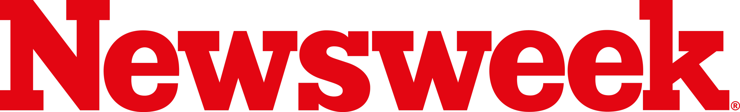 The word 'Newsweek' in bold red text on a black background.