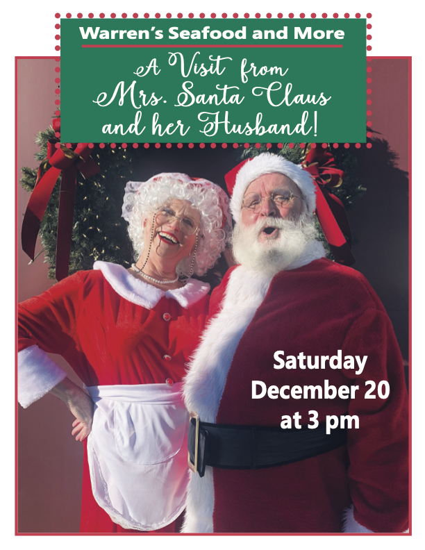 Santa &amp; Mrs. Claus Visit Warren’s Seafood &amp; More