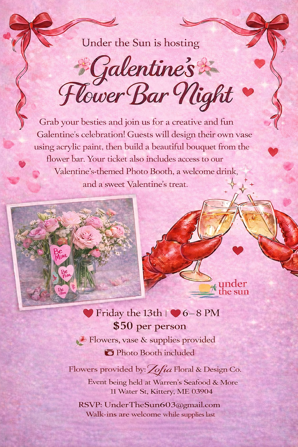 Galentine's Day Flower Bar & Craft Night