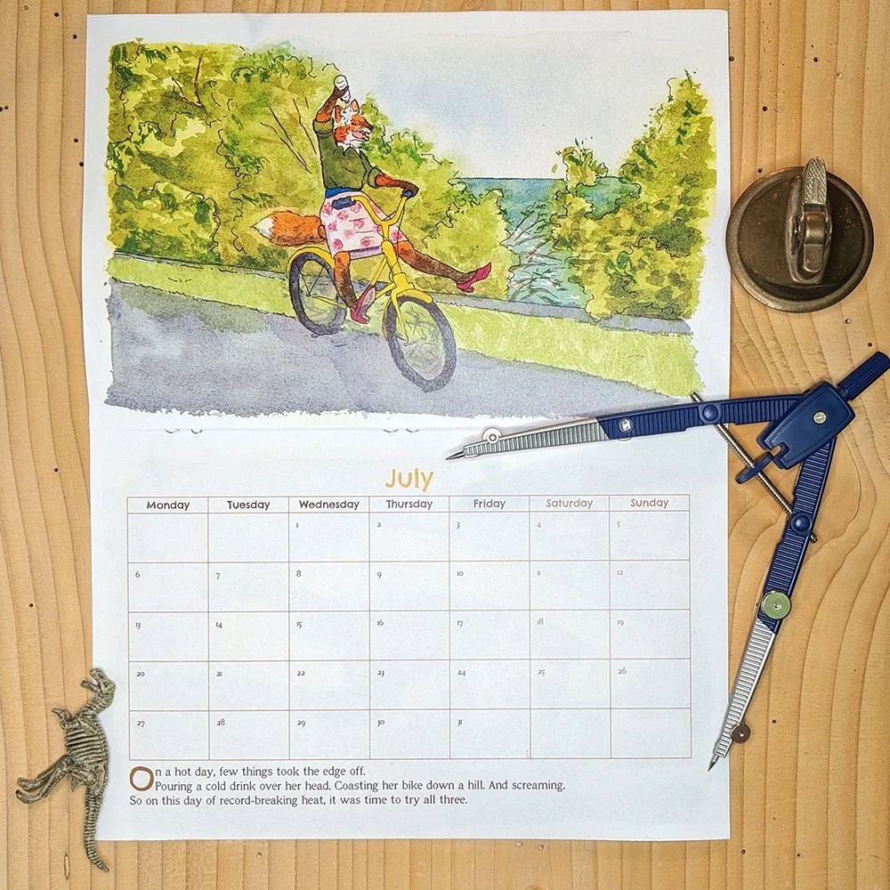 2026 Animal Women Calendar - July red fox.jpg