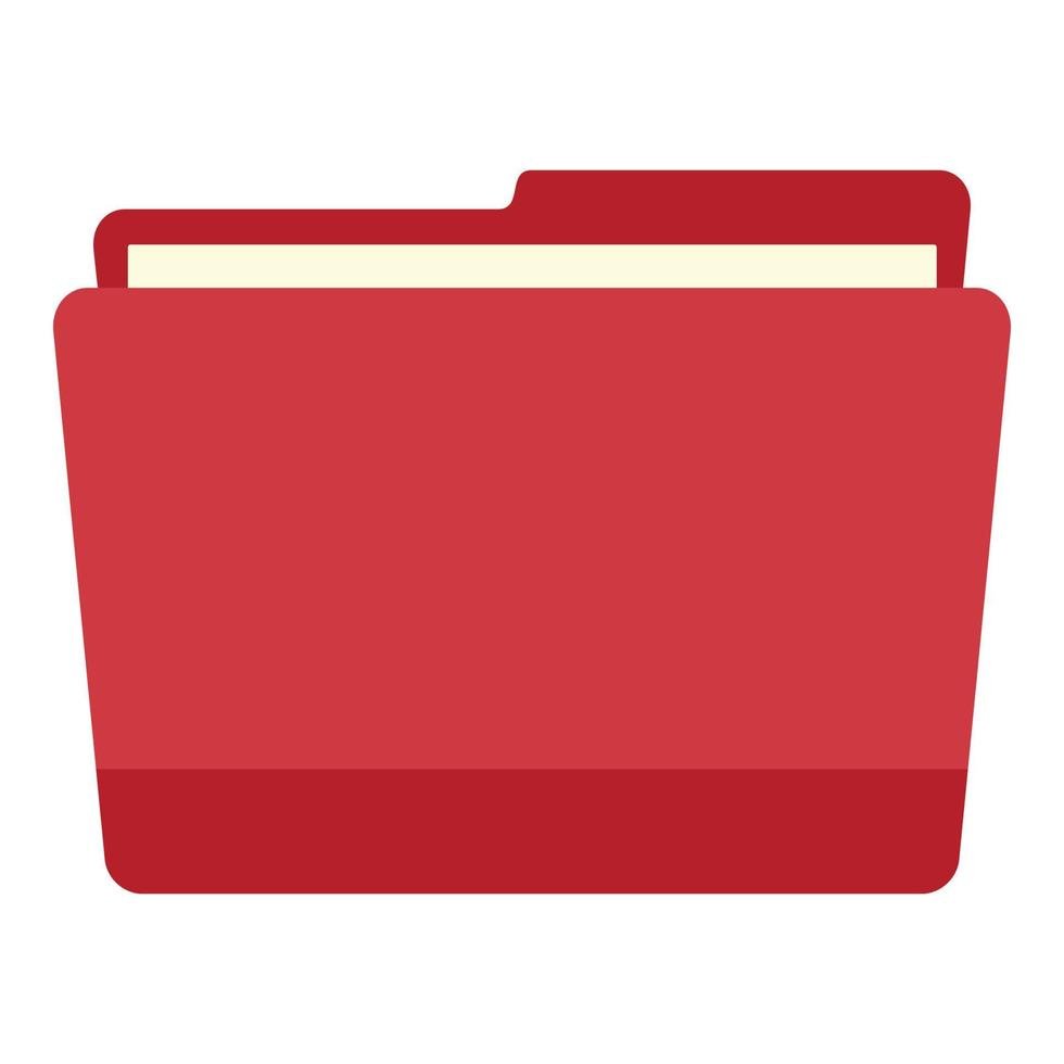 Illustration of a red file folder with papers inside.