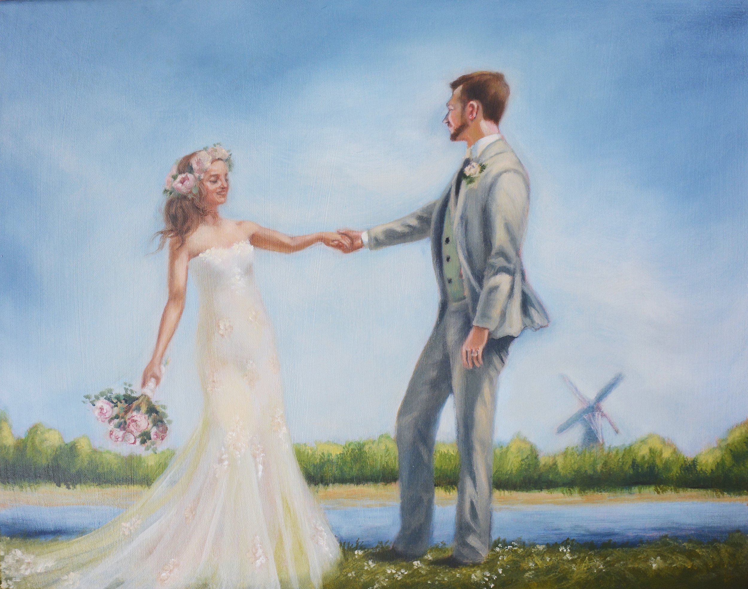Wedding painting portrait commission