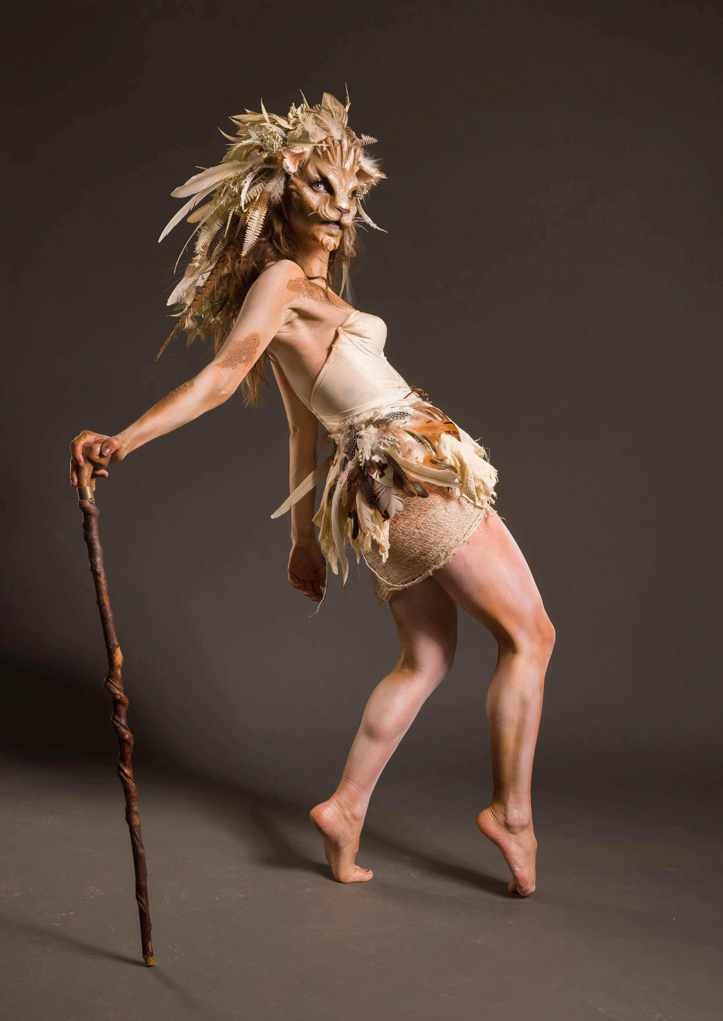 LION Prosthetic creation and application on Antonia Purdie. Picture by Mark Pickthall. Headdress also made by me