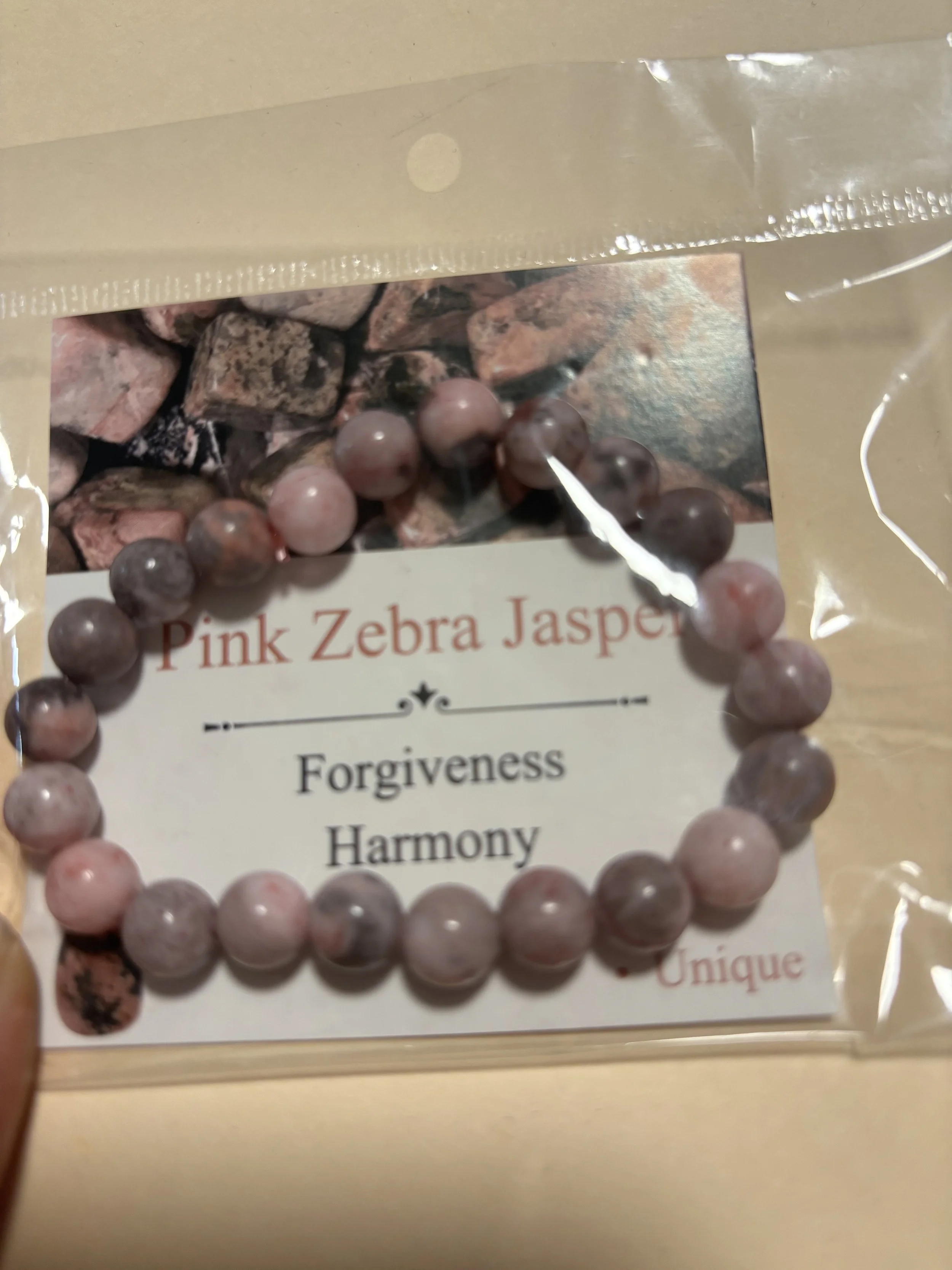 Pink Zebra Jasper (Forgiveness Harmony)Unique