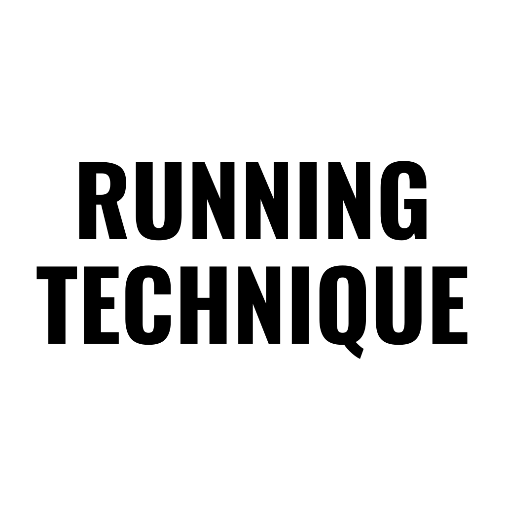 Text reading 'Running Technique' in bold black letters on a white background.