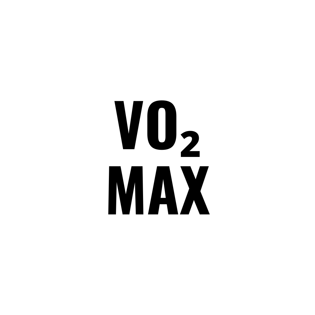Text reading 'VO2 MAX' in bold black letters on a white background.