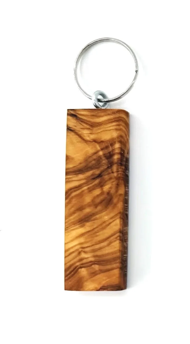 Blank Olive wood keychain