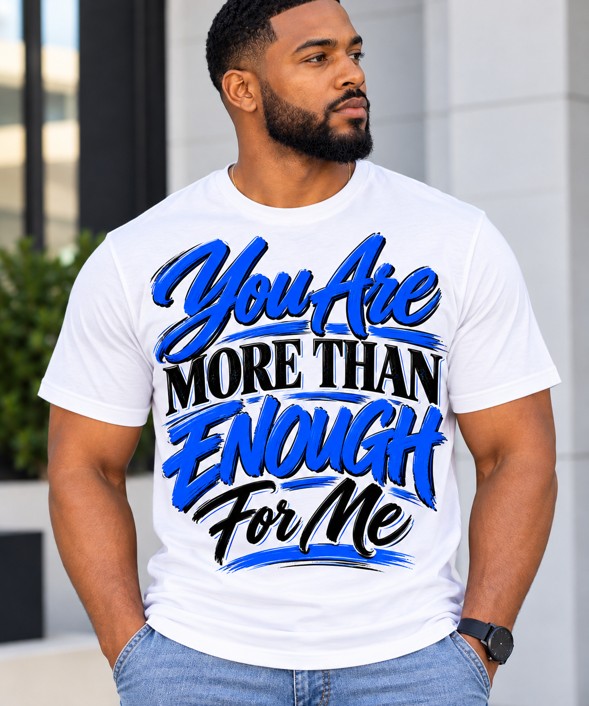 Confident Portrait in Motivational Graphic Tee.png
