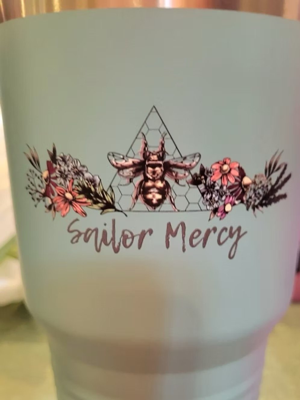 mint green 30oz insulated tumbler sailor mercy stainless steel cup
